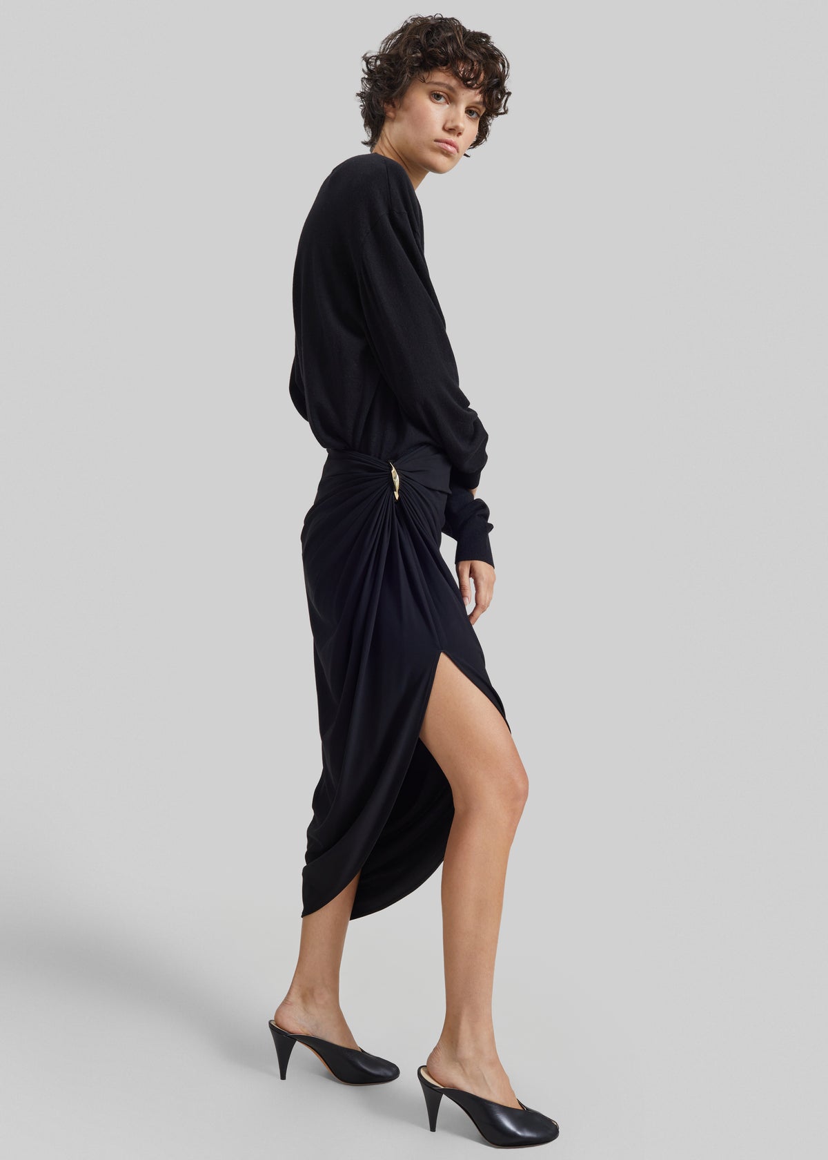 Sportmax Licenza Draped Skirt - Black
