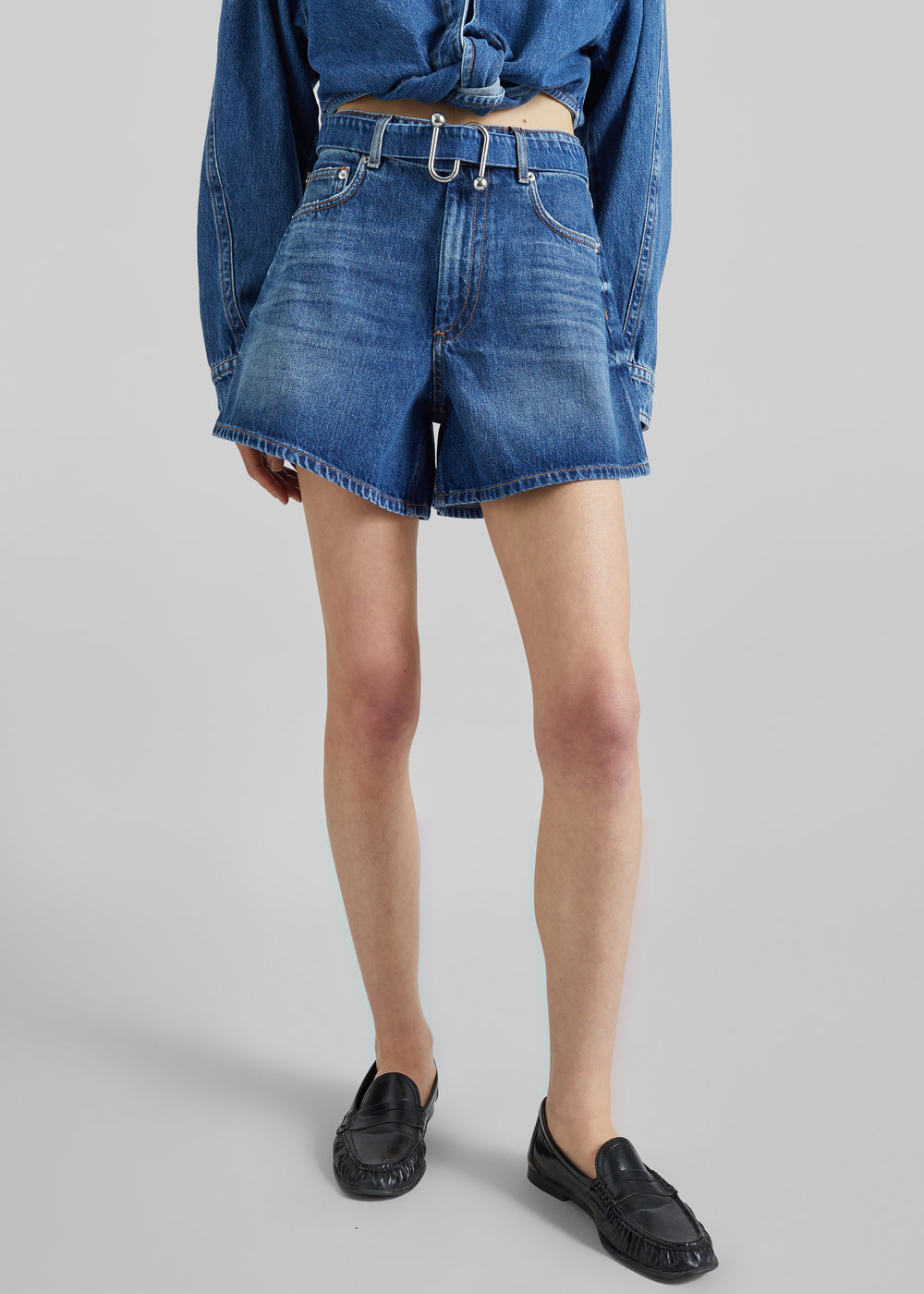 Sportmax Fiesta Denim Shorts - Midnight Blue