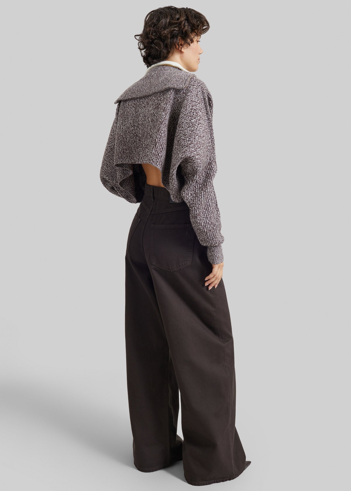 Sportmax Rive Oversized Cropped Sweater - Rust Bi