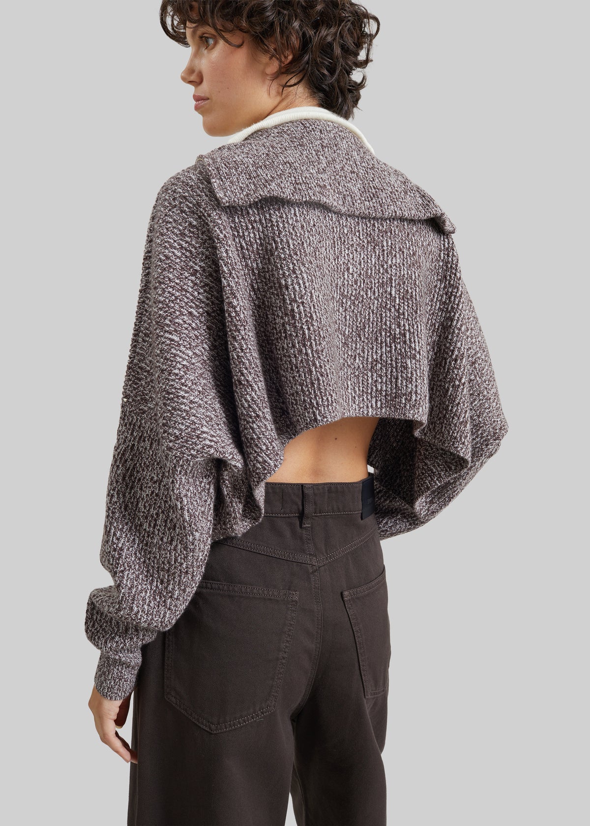 Sportmax Rive Oversized Cropped Sweater - Rust Bi