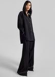 Sportmax Rivetto Satin Joggers - Black
