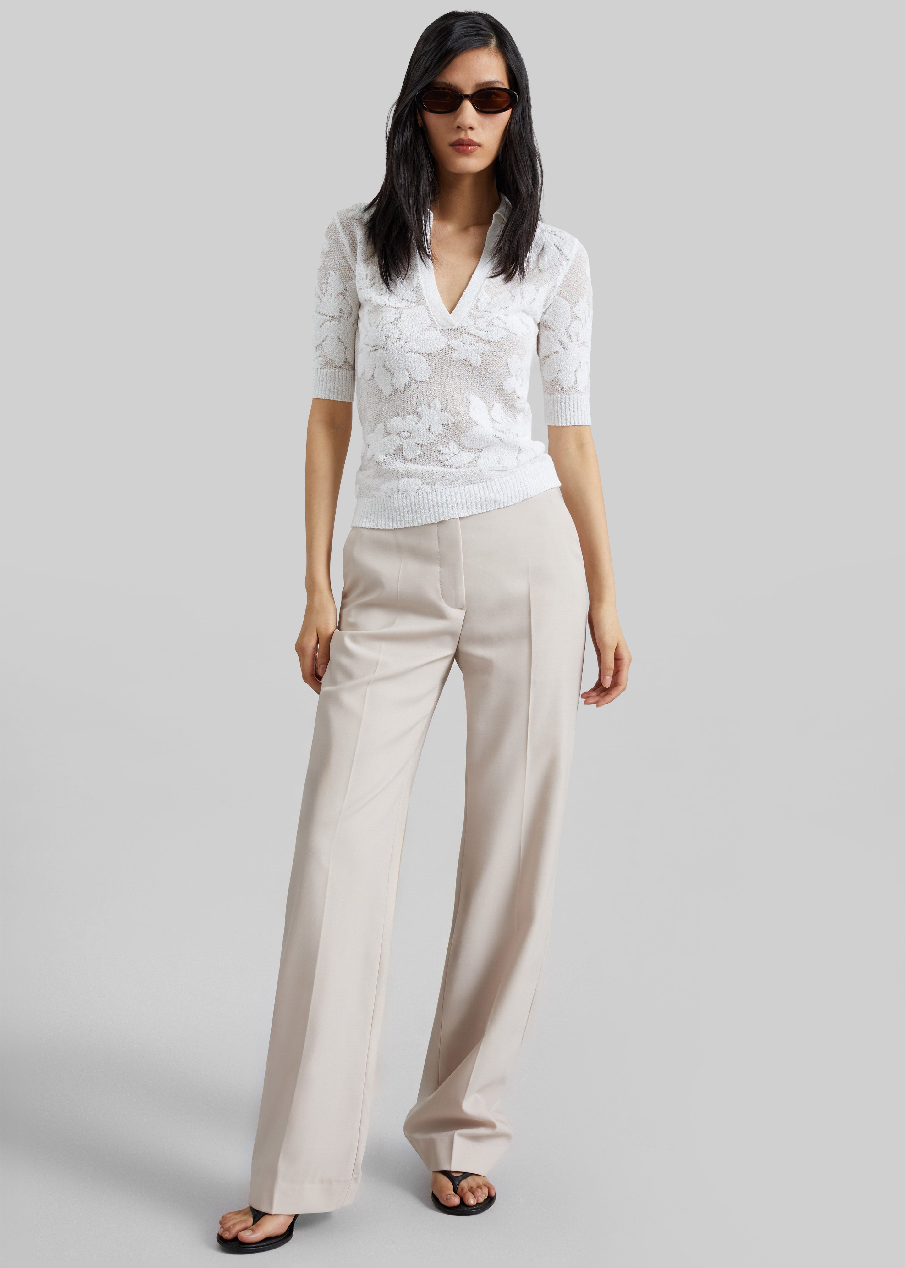 Sportmax Tabarin Polo Shirt - White – The Frankie Shop
