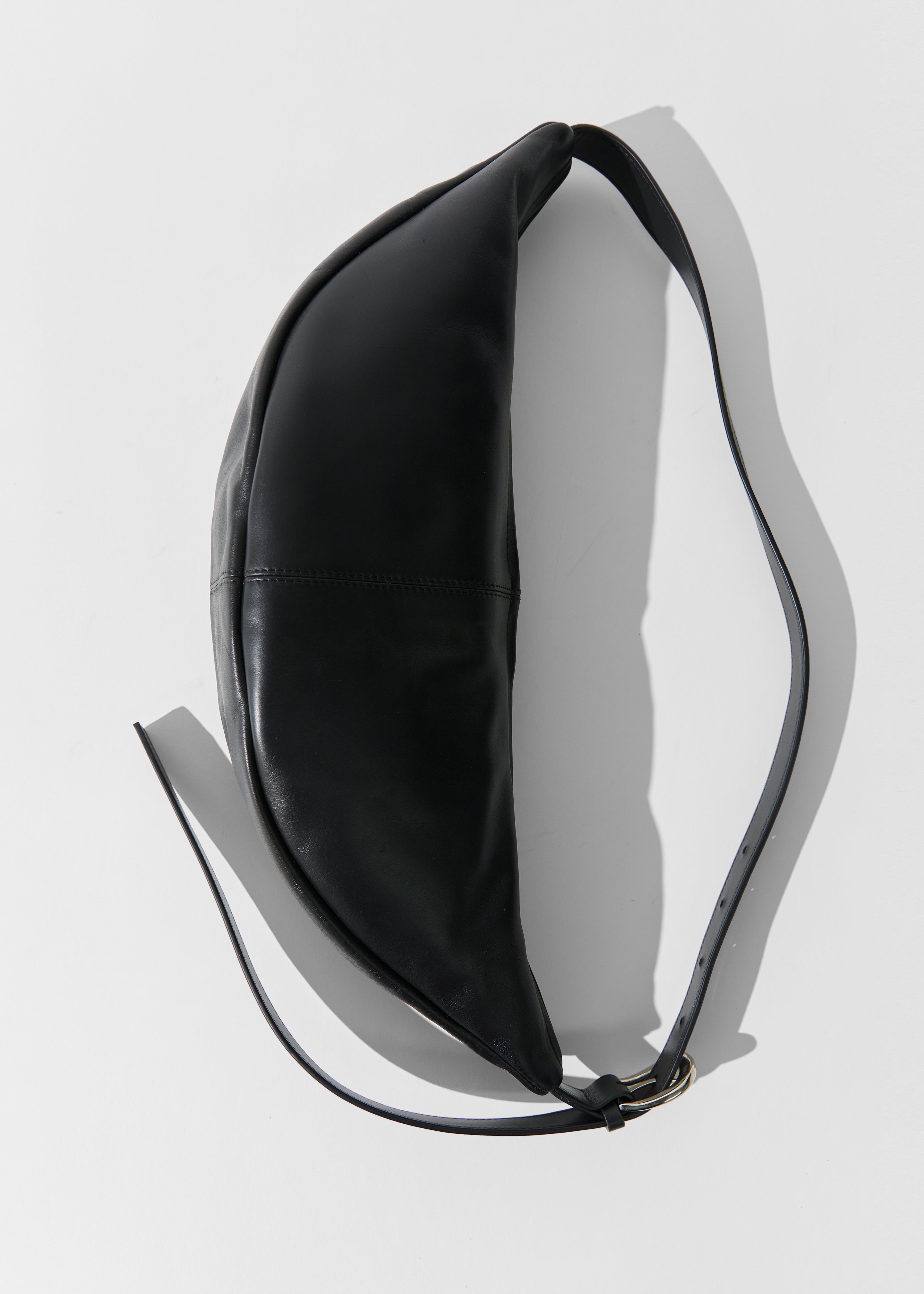 St. Agni Adjustable Slim Crescent Bag - Black - 5