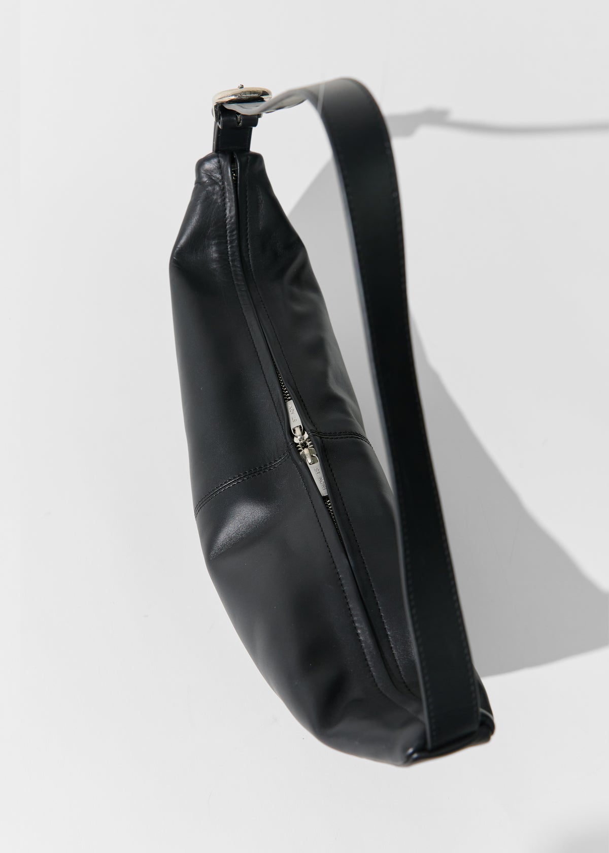St. Agni Adjustable Slim Crescent Bag - Black - 3