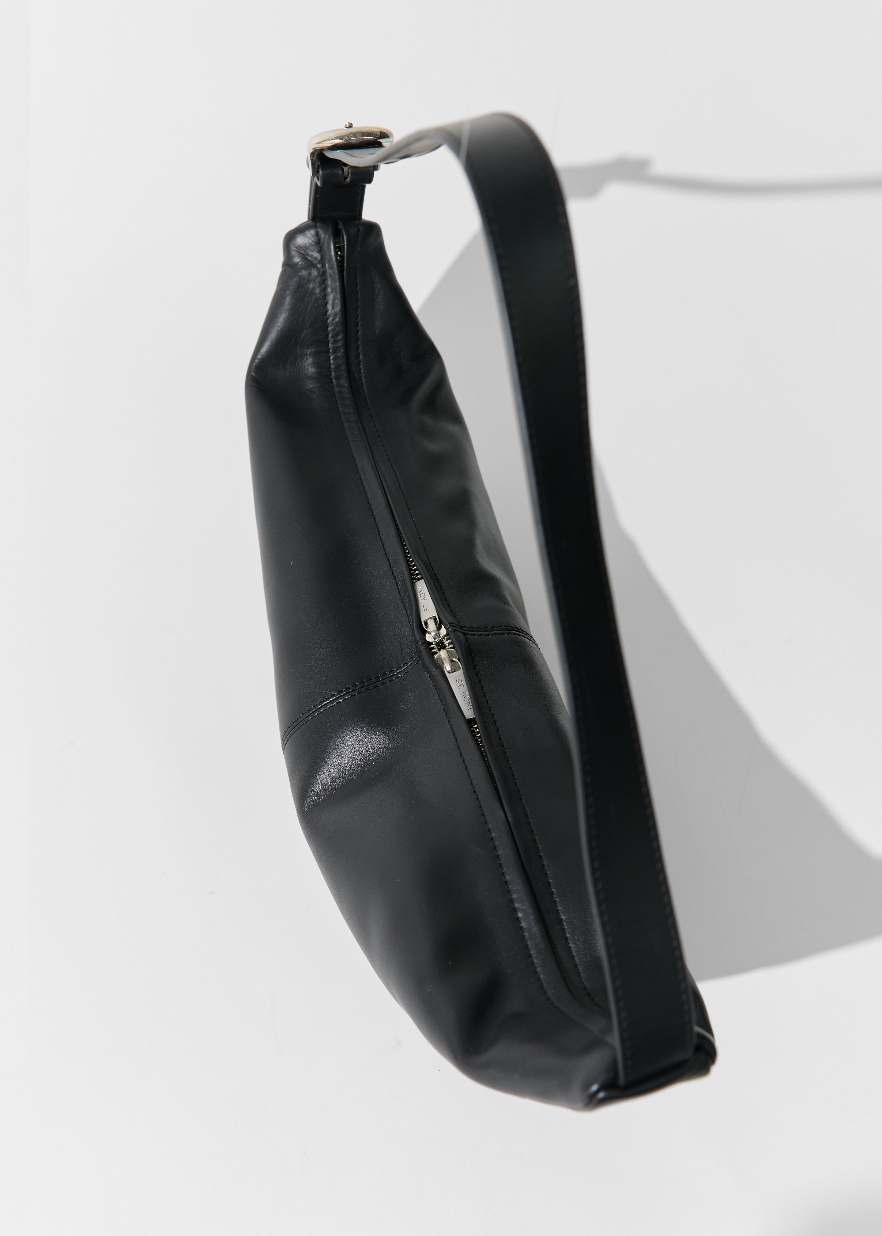 St. Agni Adjustable Slim Crescent Bag - Black - 3