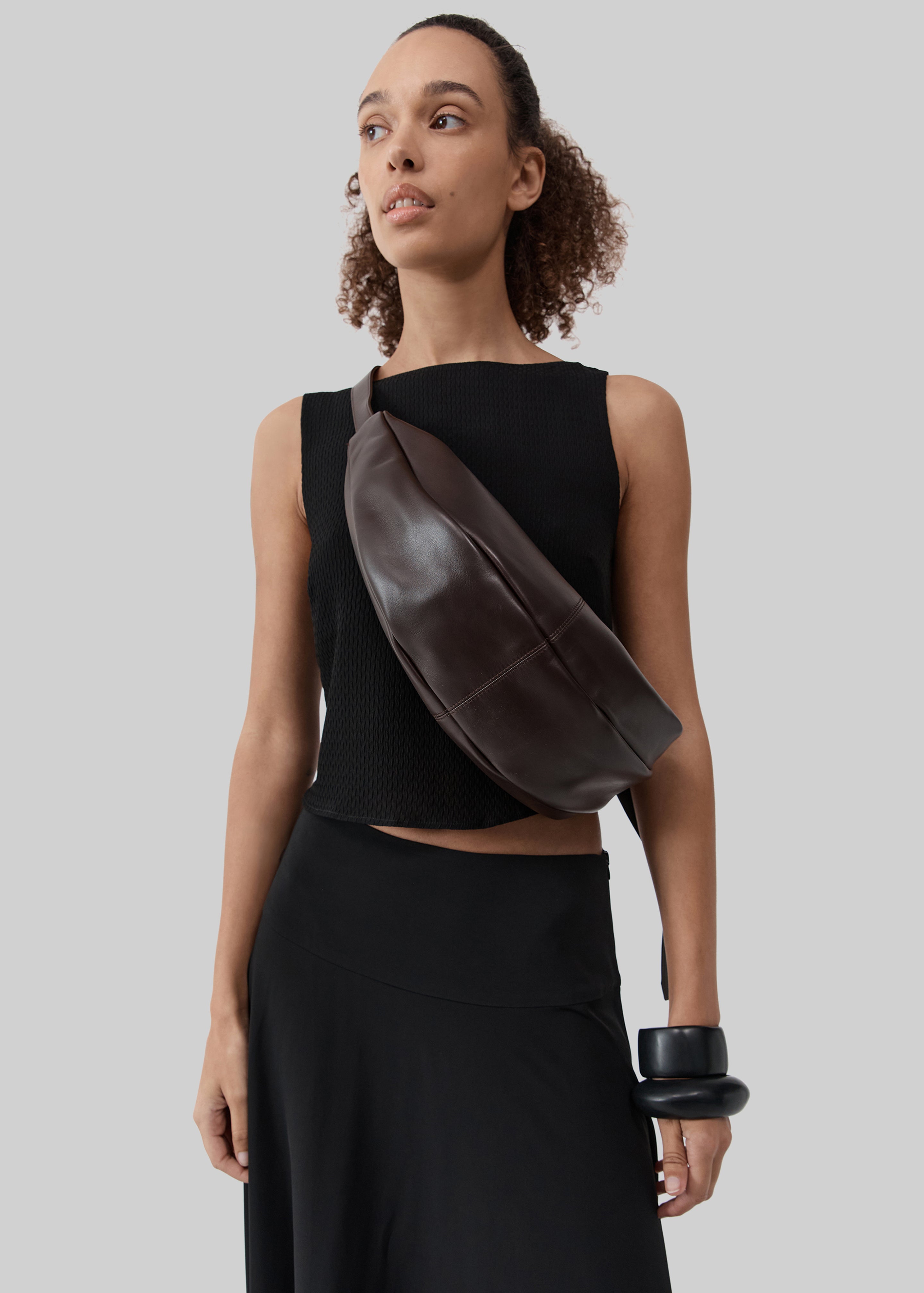 St. Agni Adjustable Slim Crescent Bag - Coffee – The Frankie Shop
