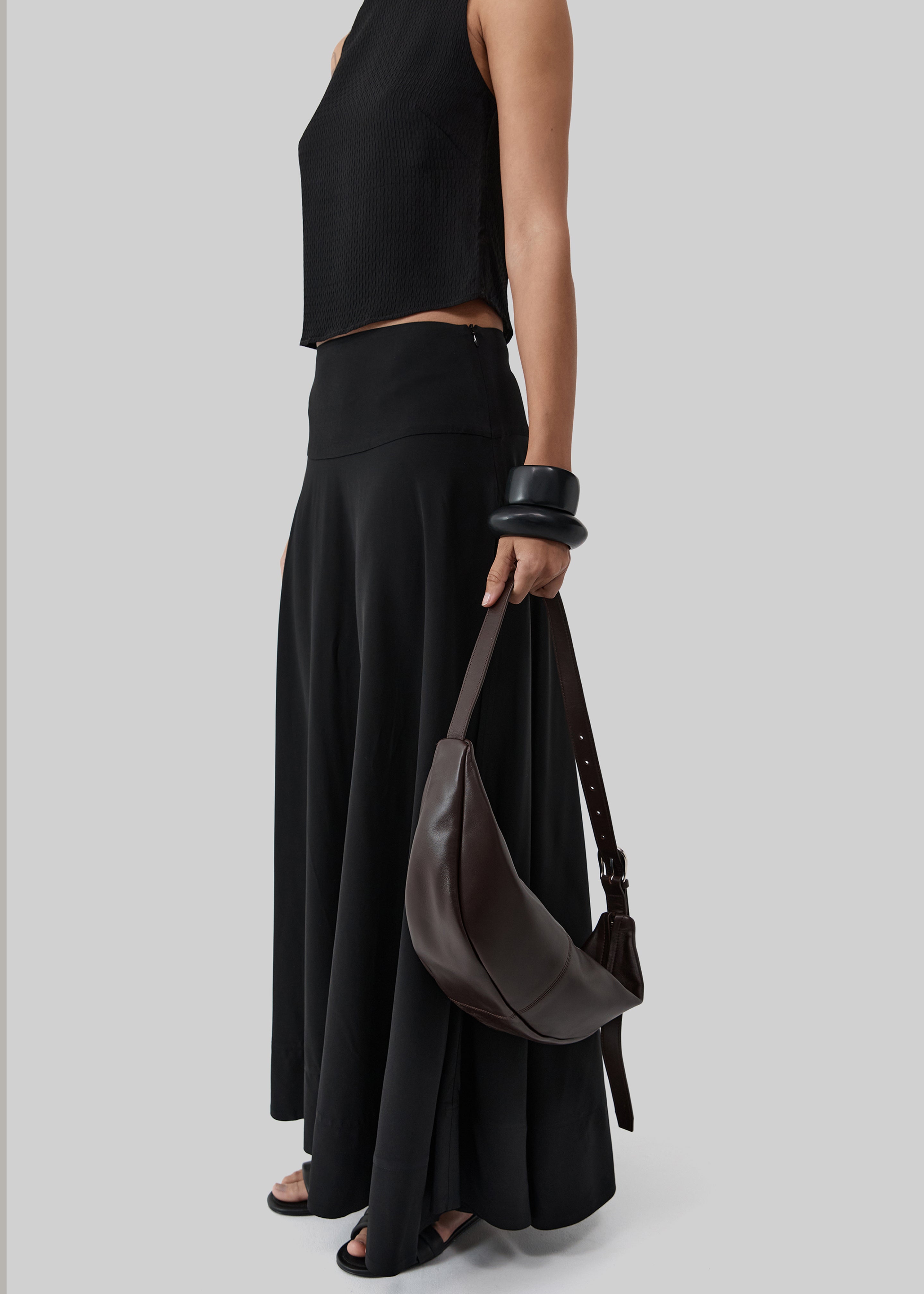 St. Agni Adjustable Slim Crescent Bag - Coffee – The Frankie Shop