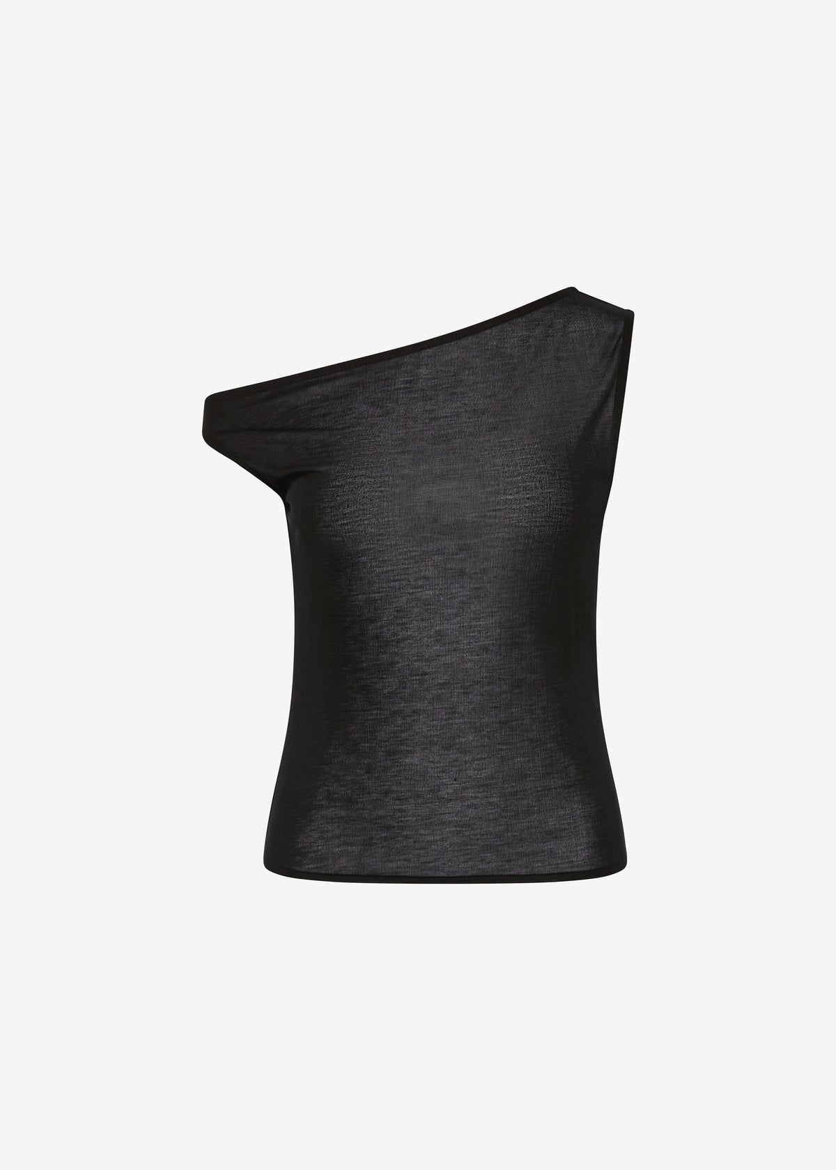 St. Agni Fine Jersey Asymm Top - Black - 5