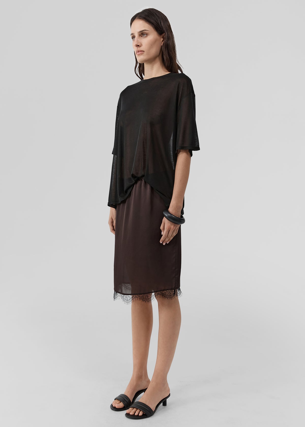 St. Agni Fine Jersey Relaxed Tee - Black - 3