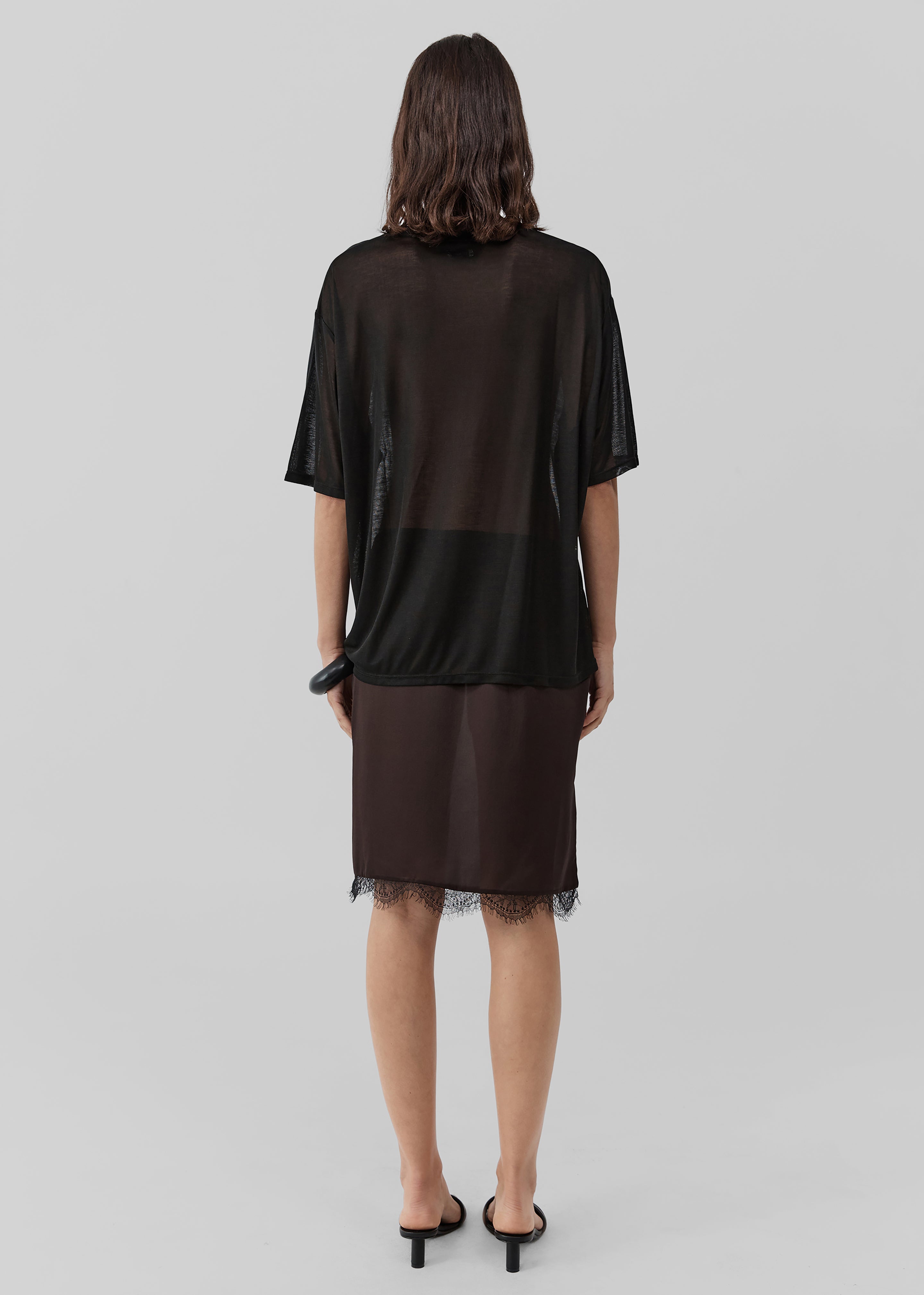 St. Agni Fine Jersey Relaxed Tee - Black - 4