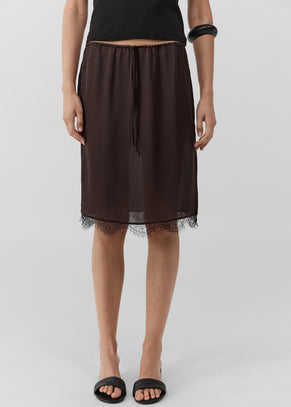 St. Agni Fine Lace Skirt - Bark