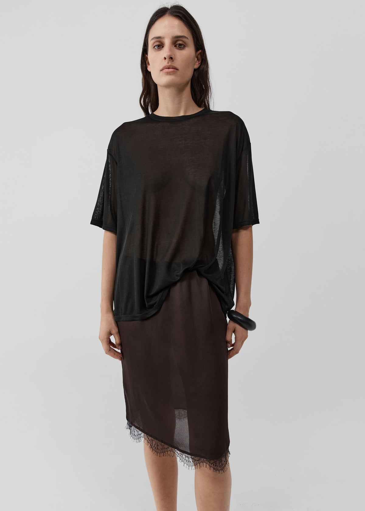 St. Agni Fine Lace Skirt - Bark - 3