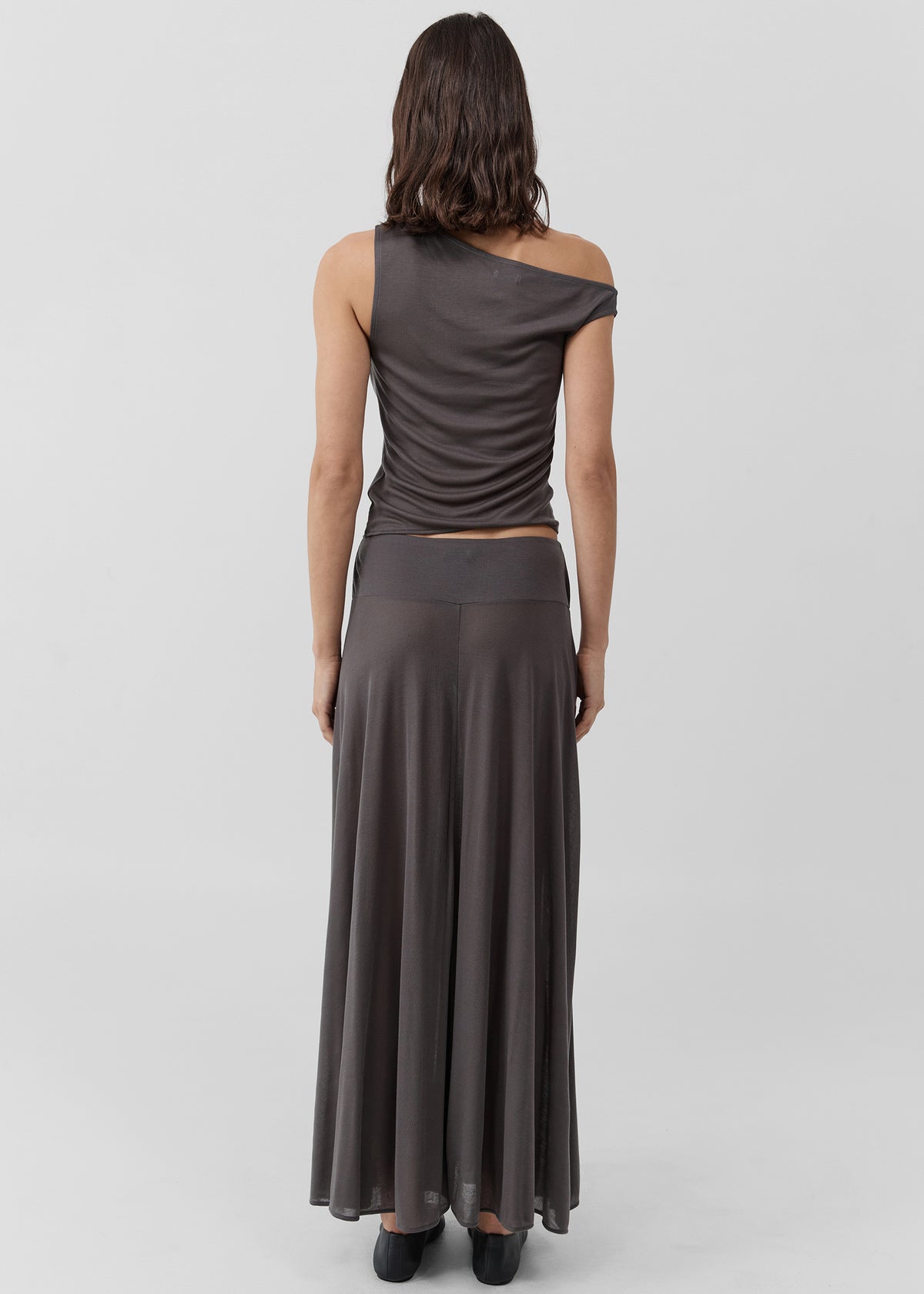 St. Agni Fluid Jersey Skirt - Soot - 5