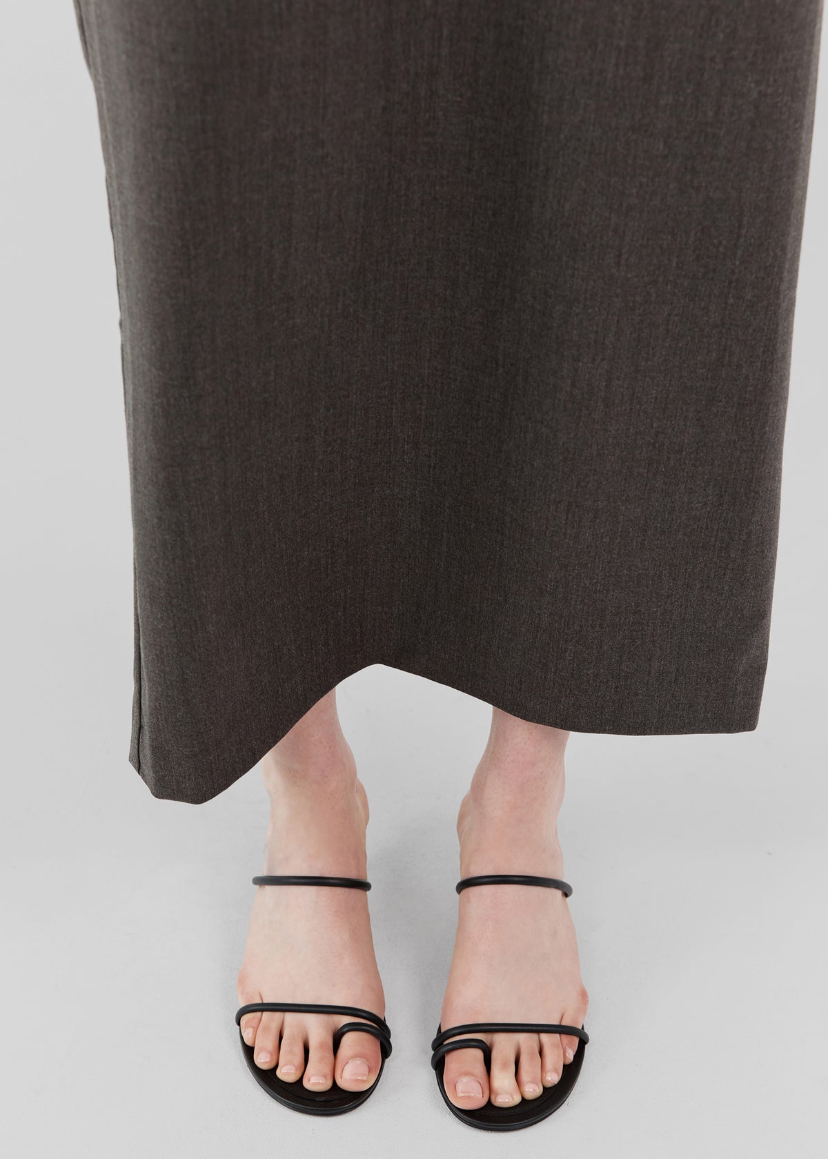 St. Agni Minimal Strap Heels - Black - 6
