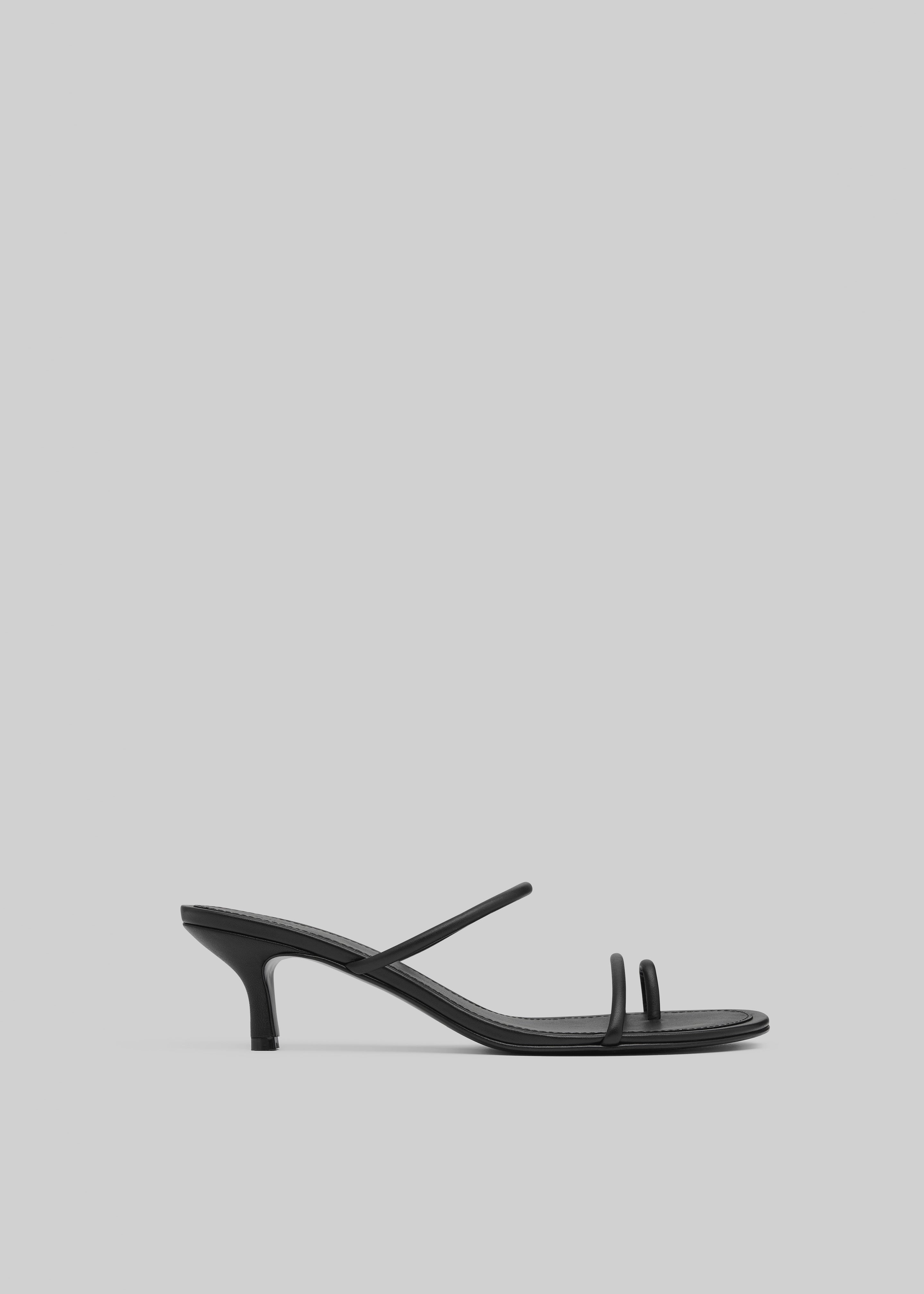 St. Agni Minimal Strap Heels - Black - 5