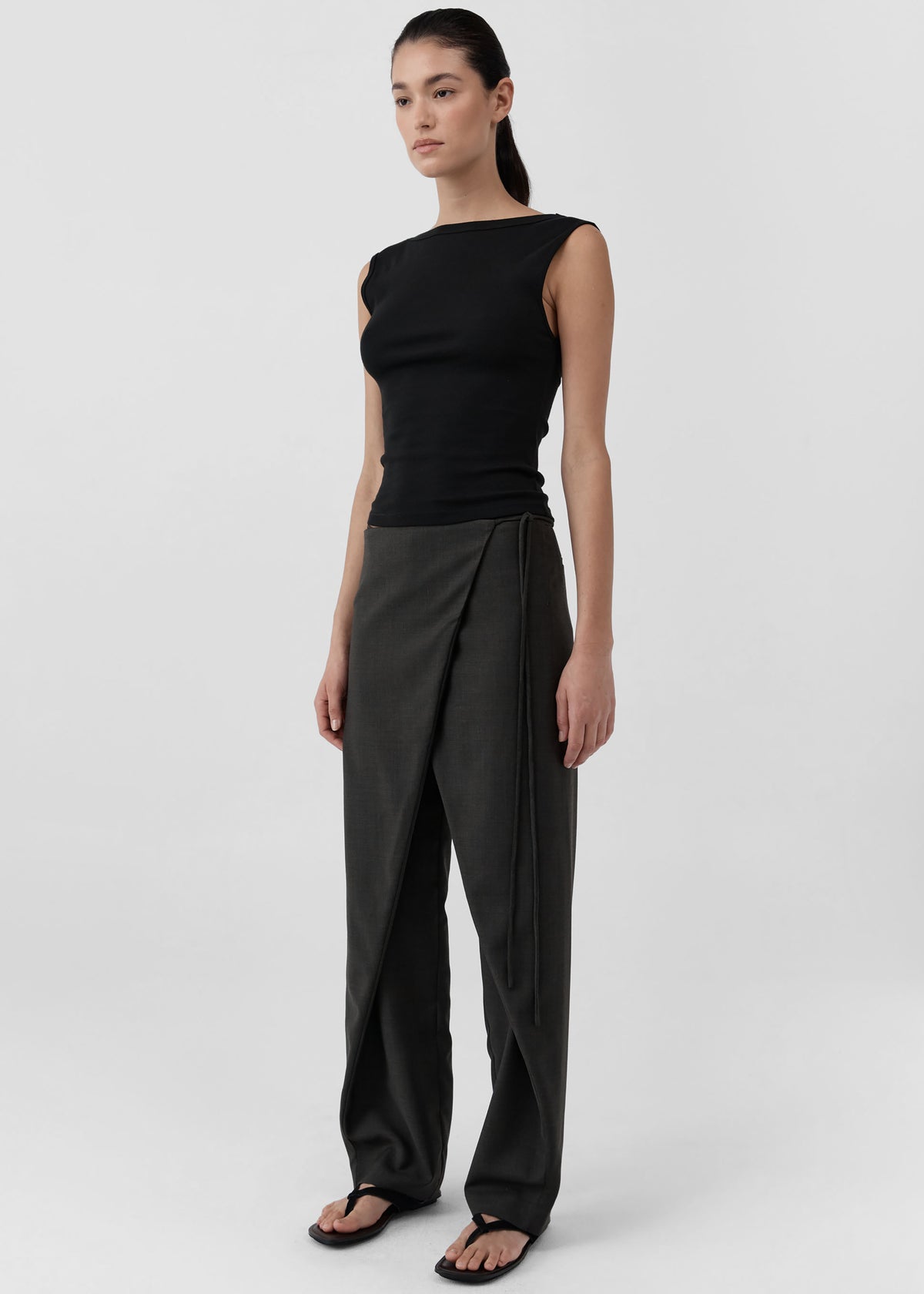 St. Agni Organic Cotton Ballerina Top - Jet Black - 4