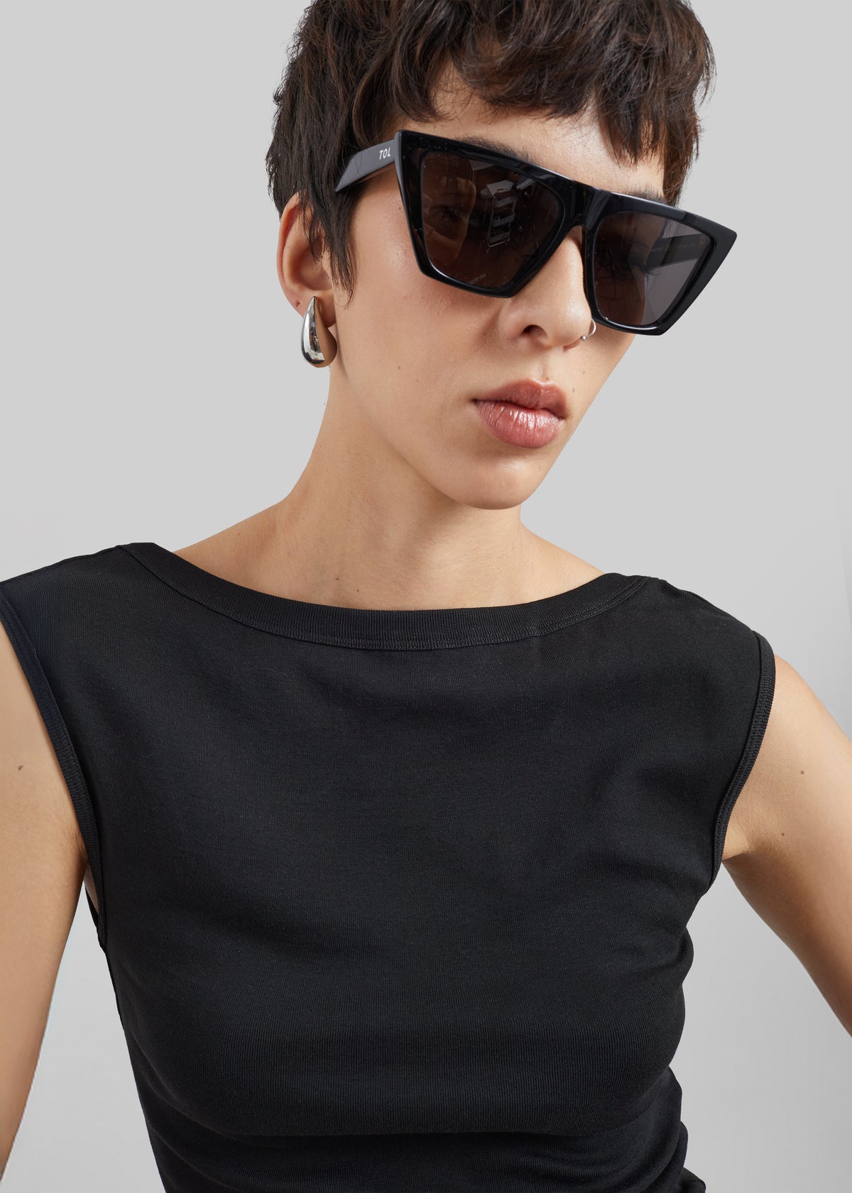 St. Agni Organic Cotton Ballerina Top - Jet Black - 9