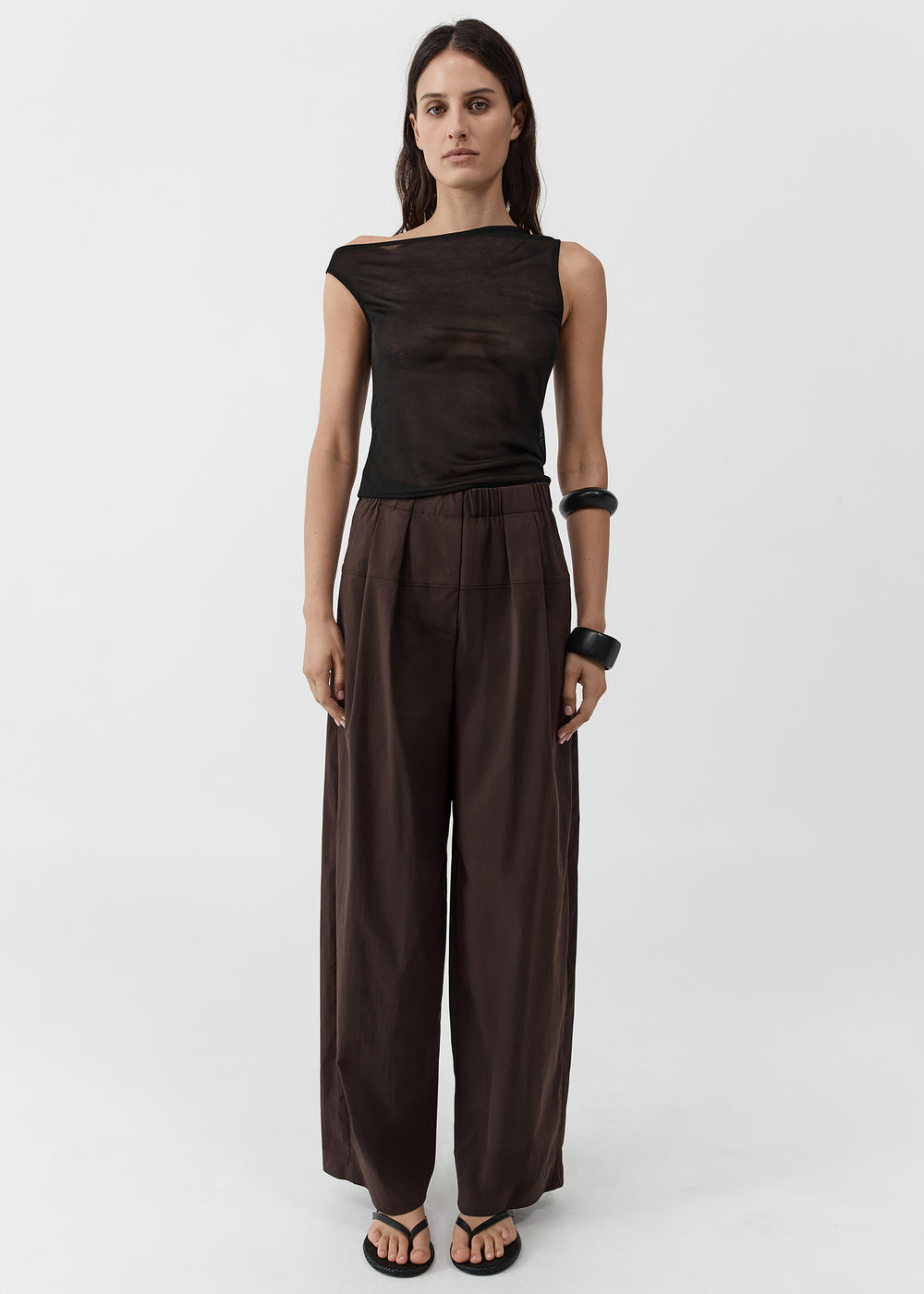 St. Agni Relaxed Pleat Pants - Bark