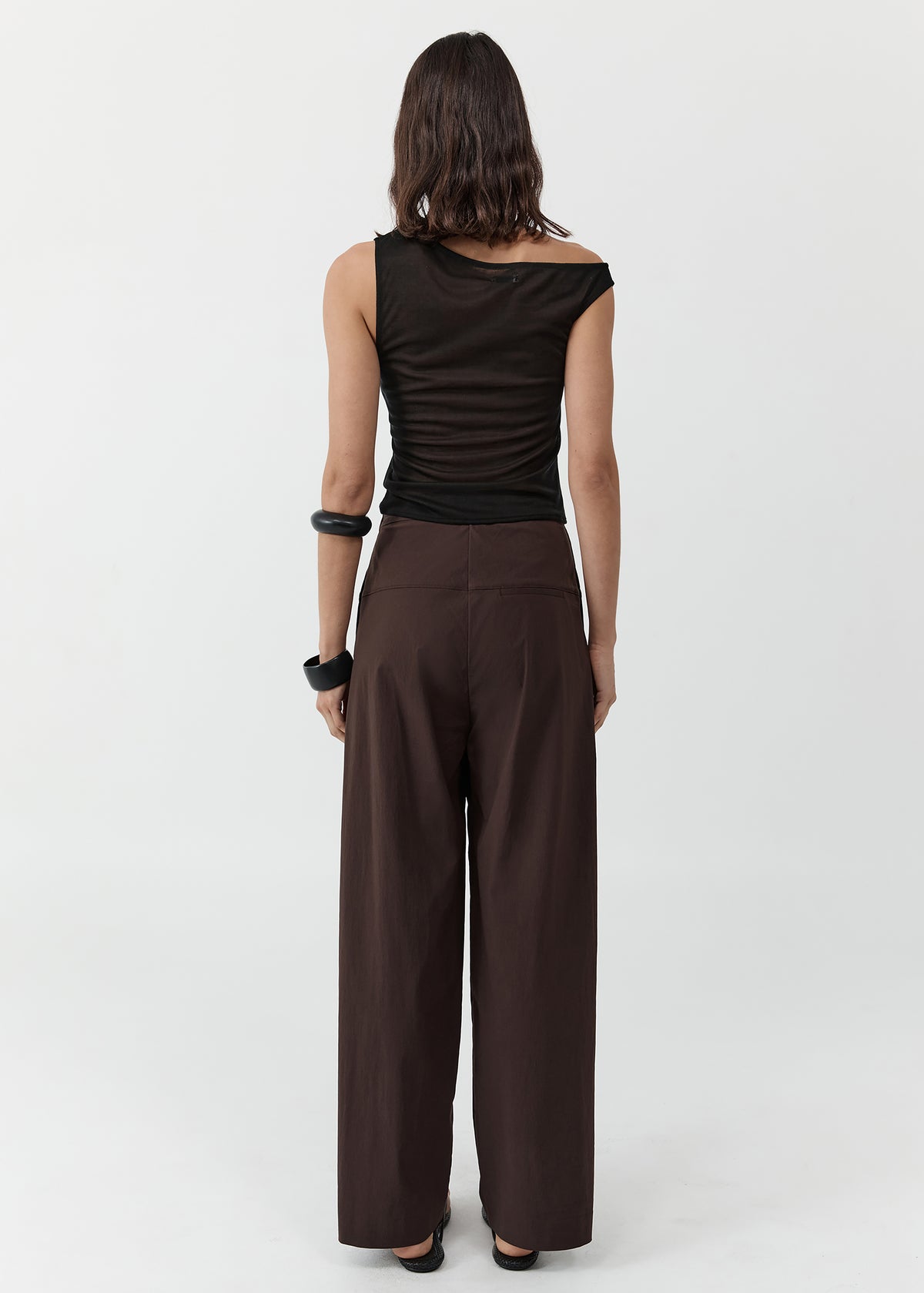 St. Agni Relaxed Pleat Pants - Bark - 6