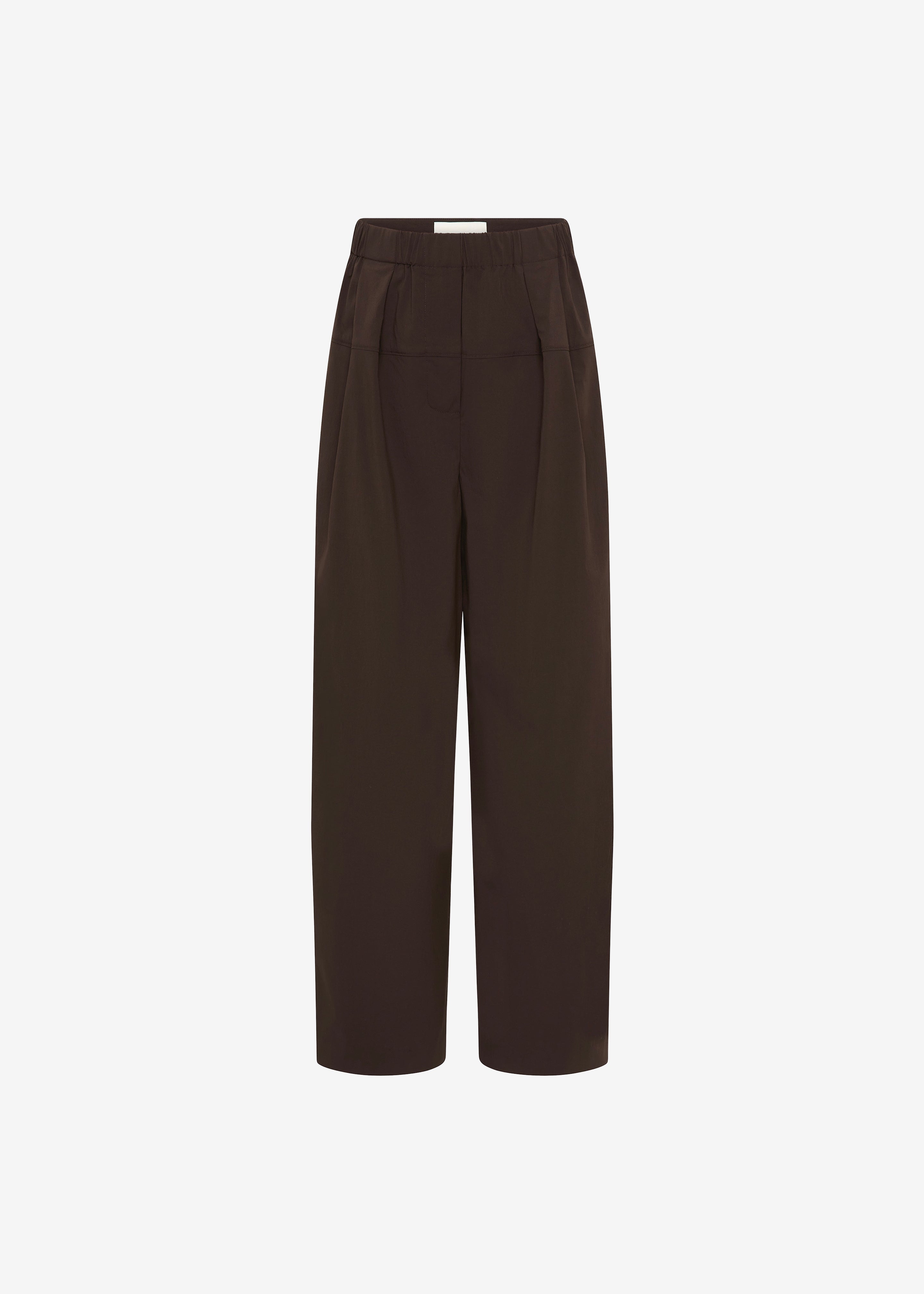 St. Agni Relaxed Pleat Pants - Bark - 7