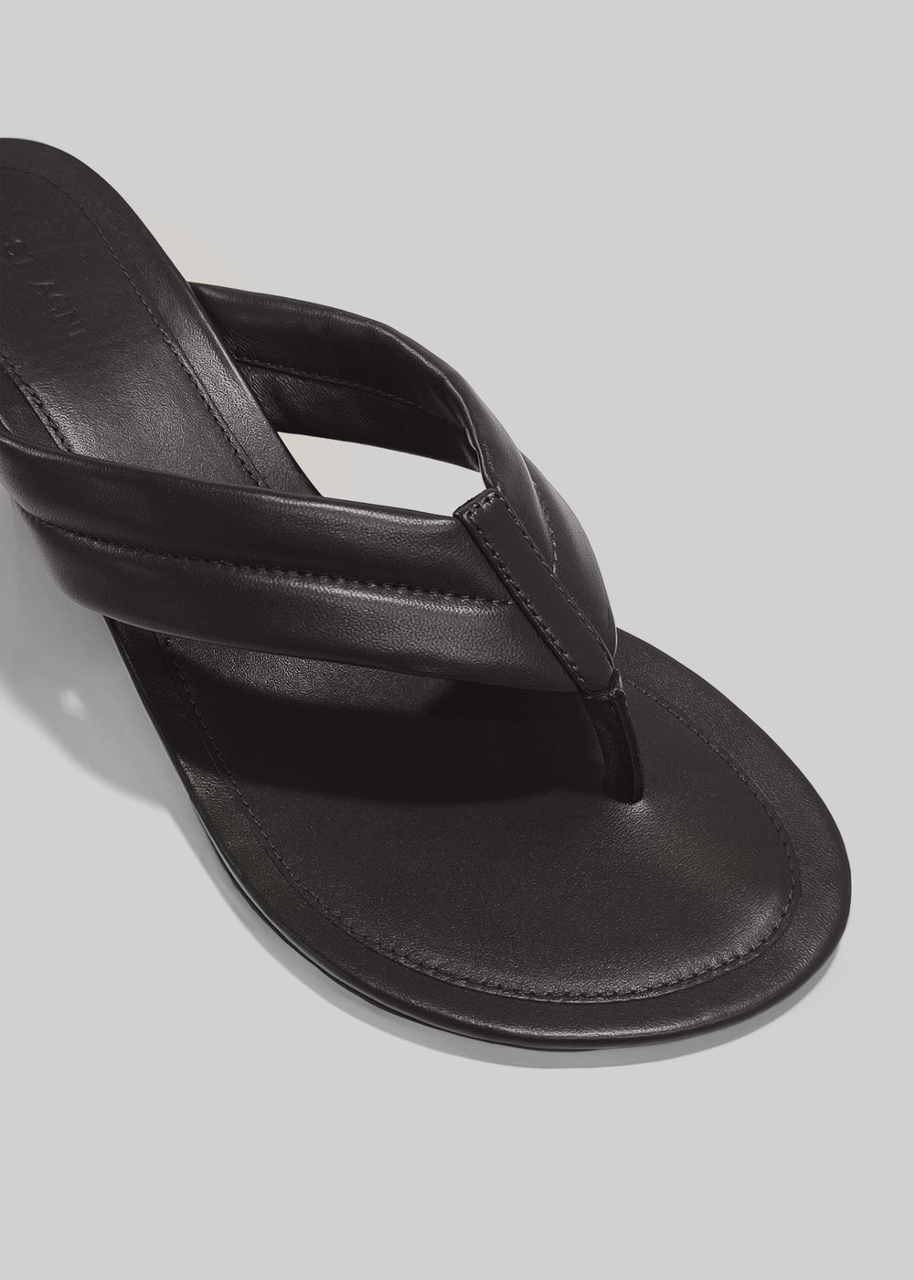 St. Agni Stitch Detail Thong Wedges - Coffee - 1