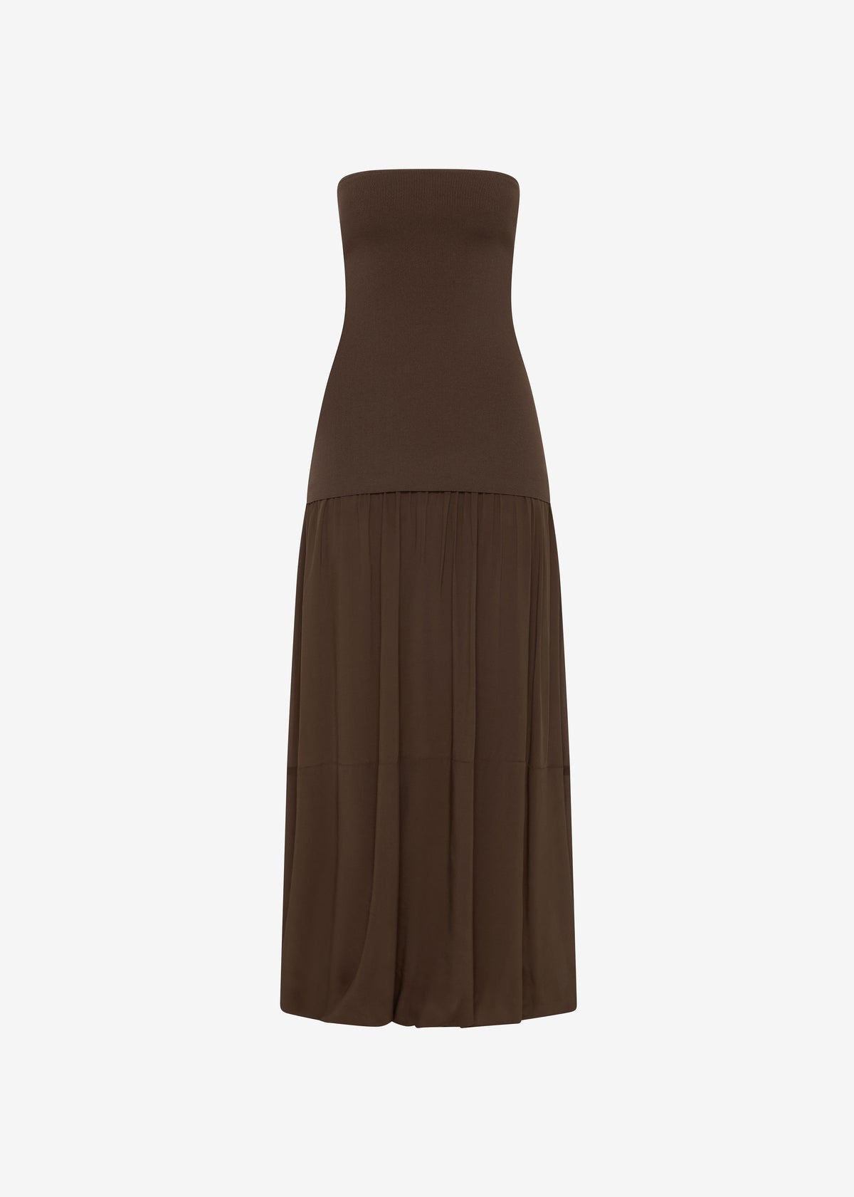 St. Agni Strapless Balloon Hem Dress - Cedar - 5