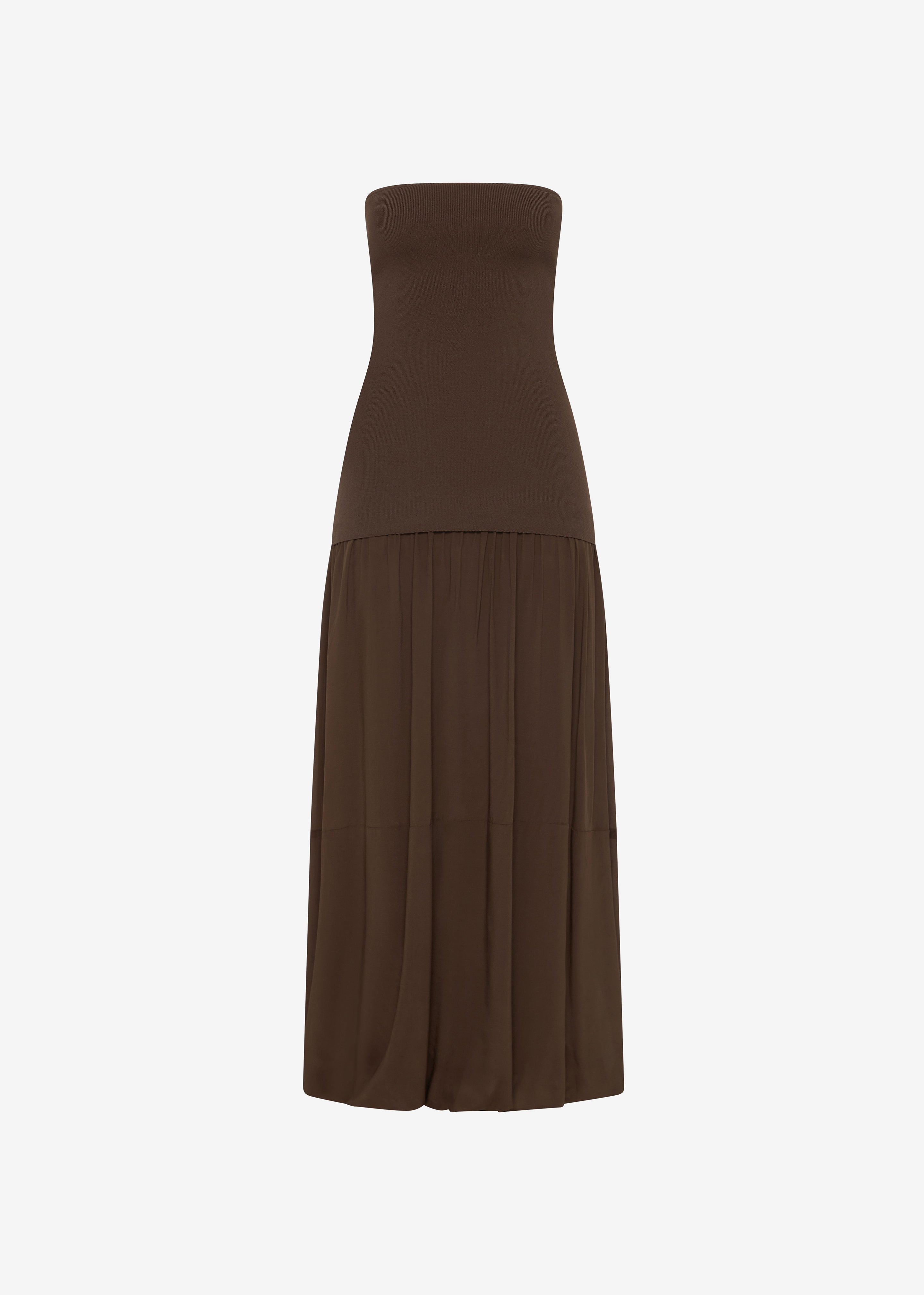 St. Agni Strapless Balloon Hem Dress - Cedar - 5