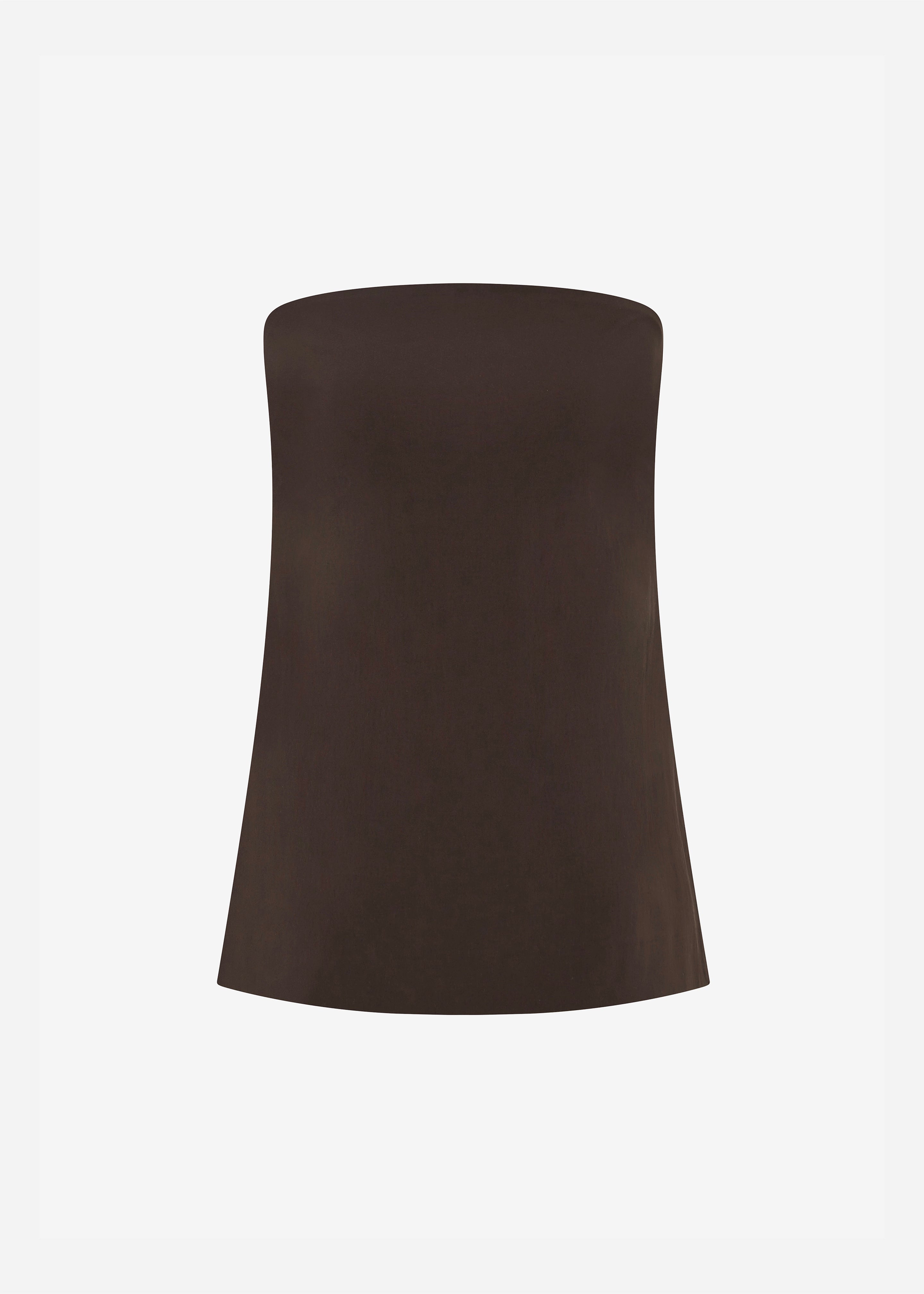 St. Agni Strapless Rouleau Tie Top - Bark - 7