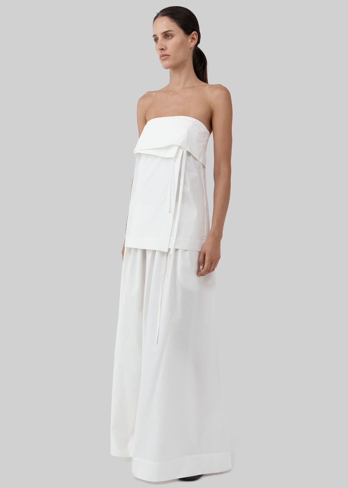 St. Agni Strapless Wrap Top - Off White