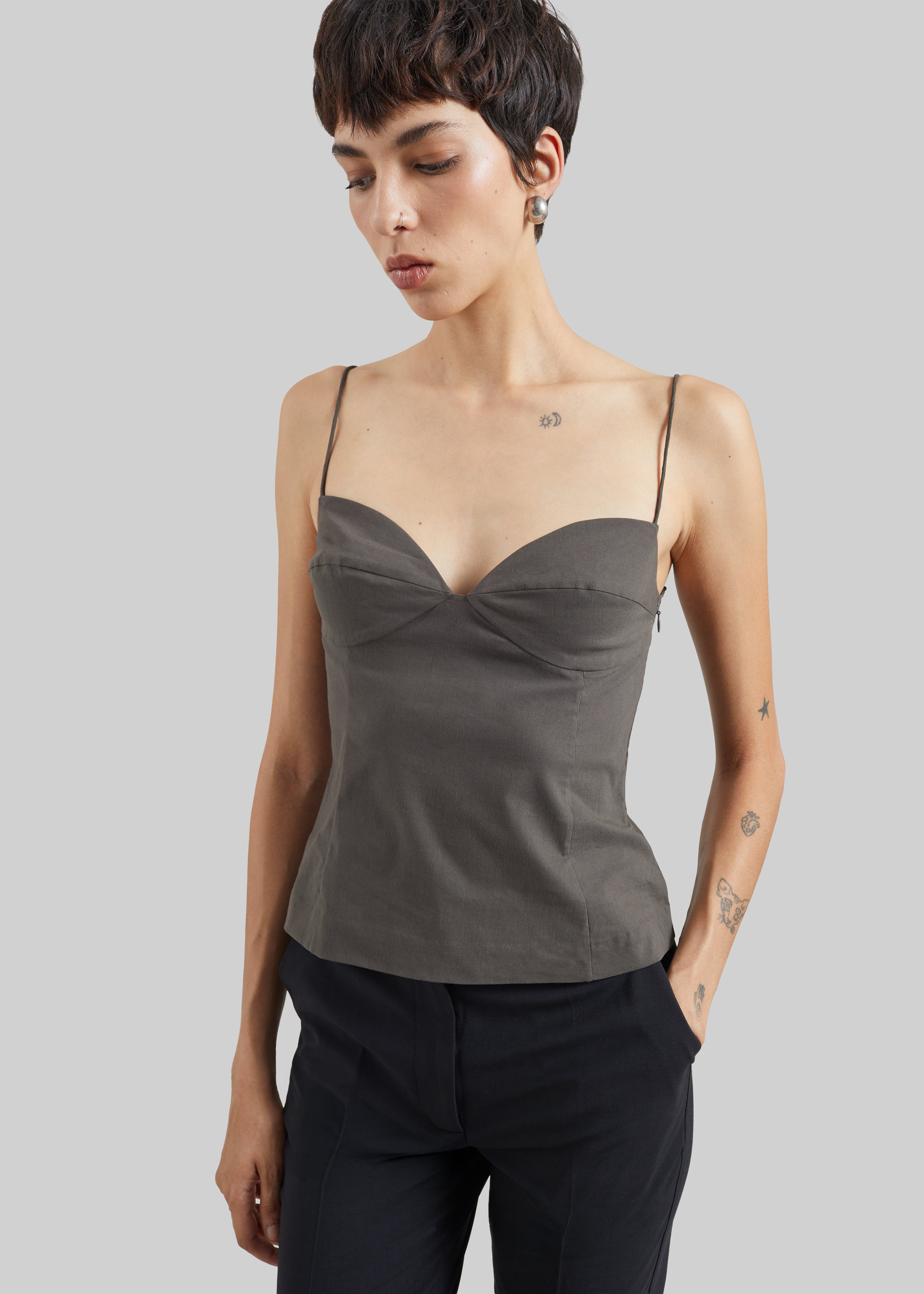 St. Agni Studio Cami - Wood - 2