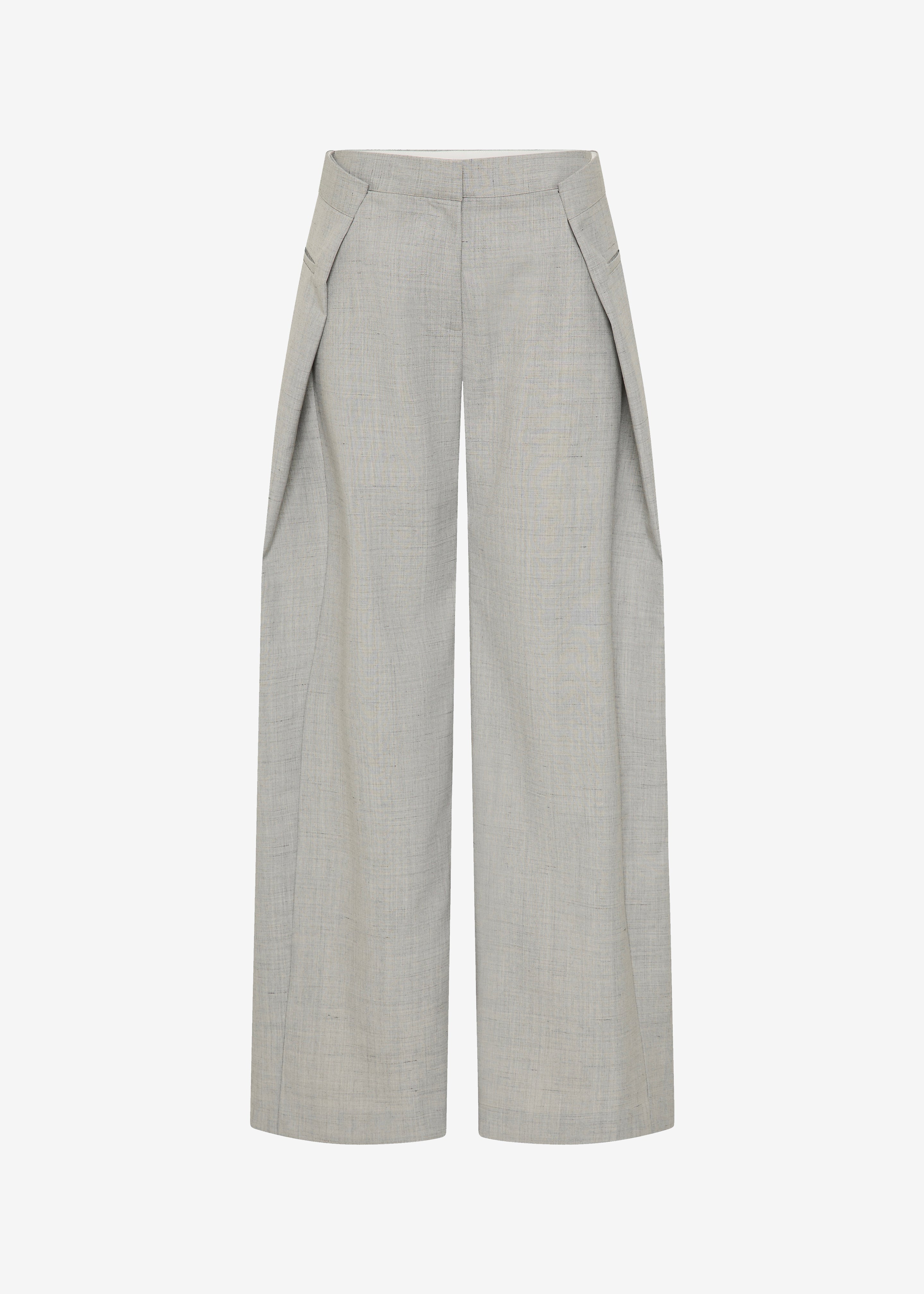 St. Agni Tailored Fold Pants - Concrete - 7
