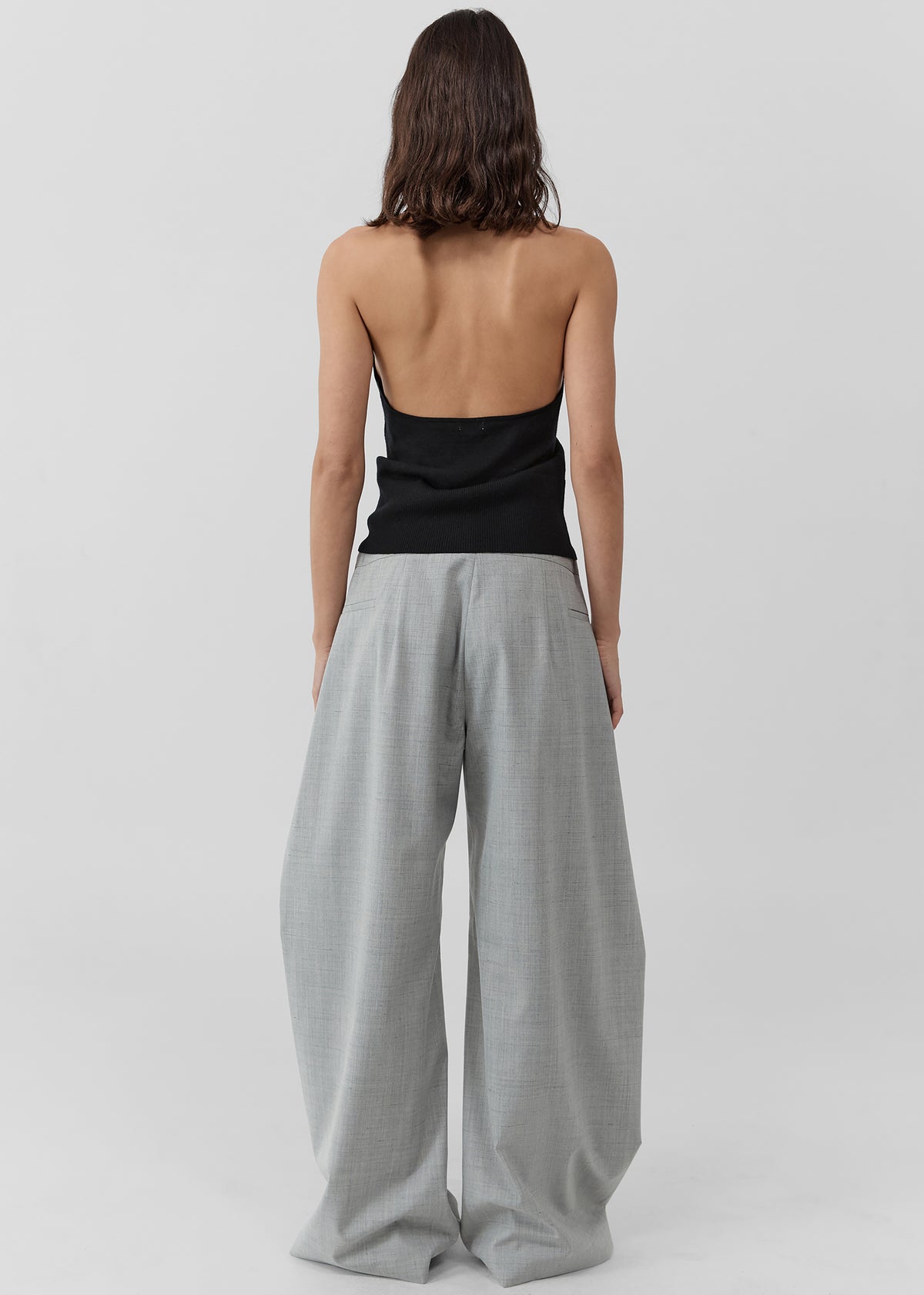 St. Agni Tailored Fold Pants - Concrete - 6