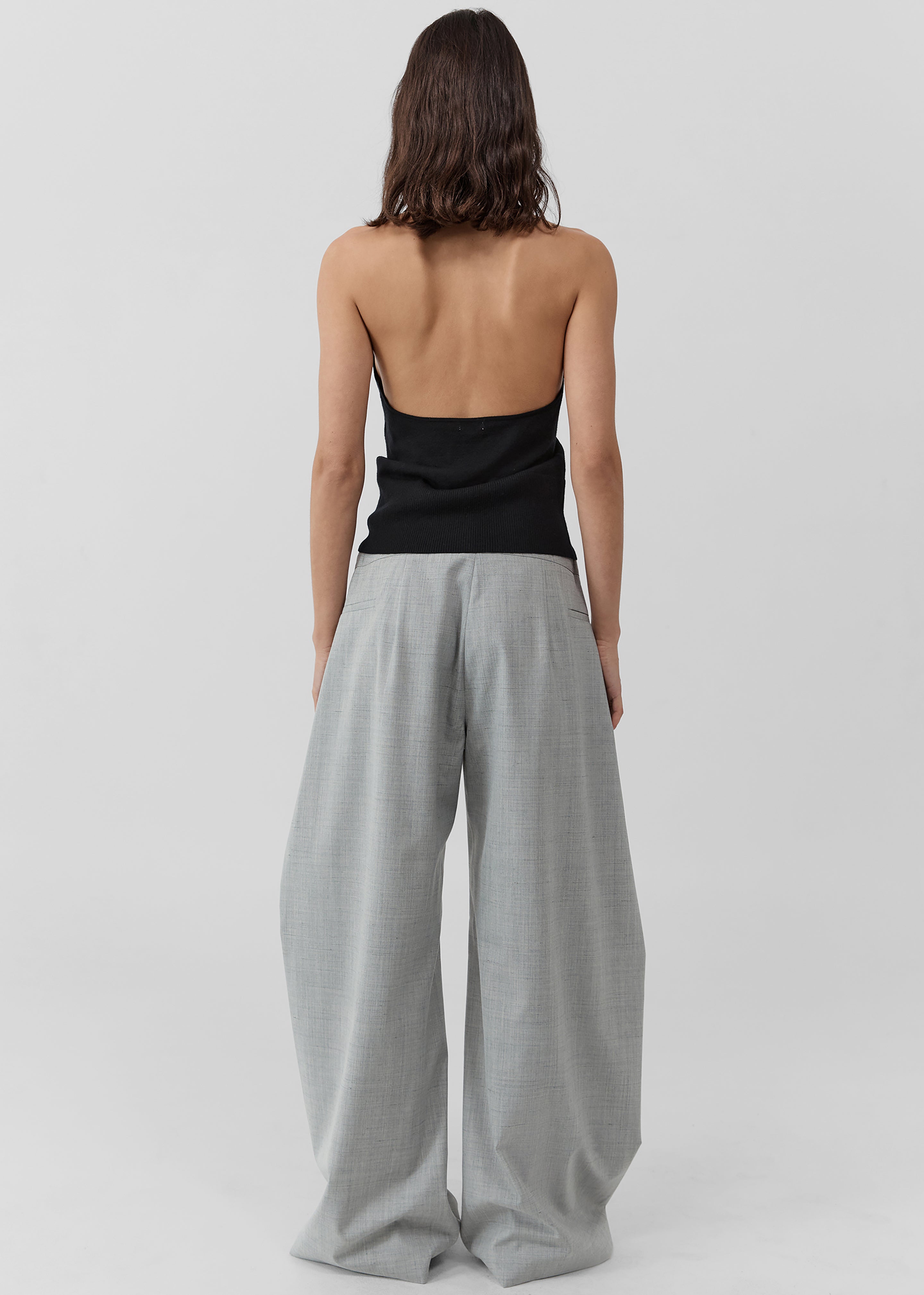 St. Agni Tailored Fold Pants - Concrete - 6