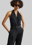 St. Agni Upside Down Halter Top - Black