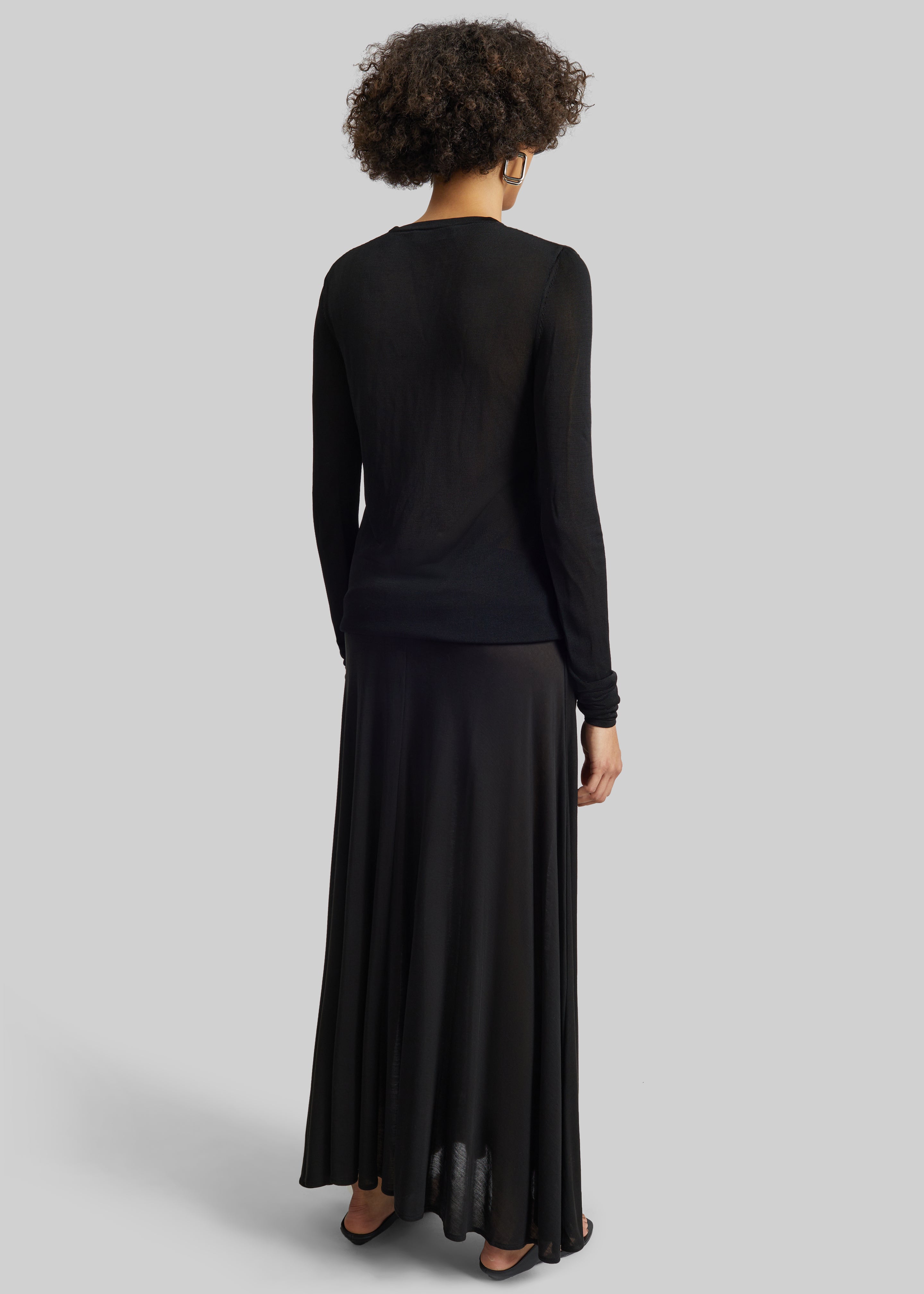 St. Agni Fluid Jersey Skirt - Black - 5