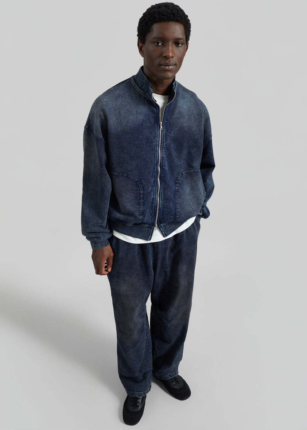 Stamford Zip-Up Jacket - Medium Wash - 1