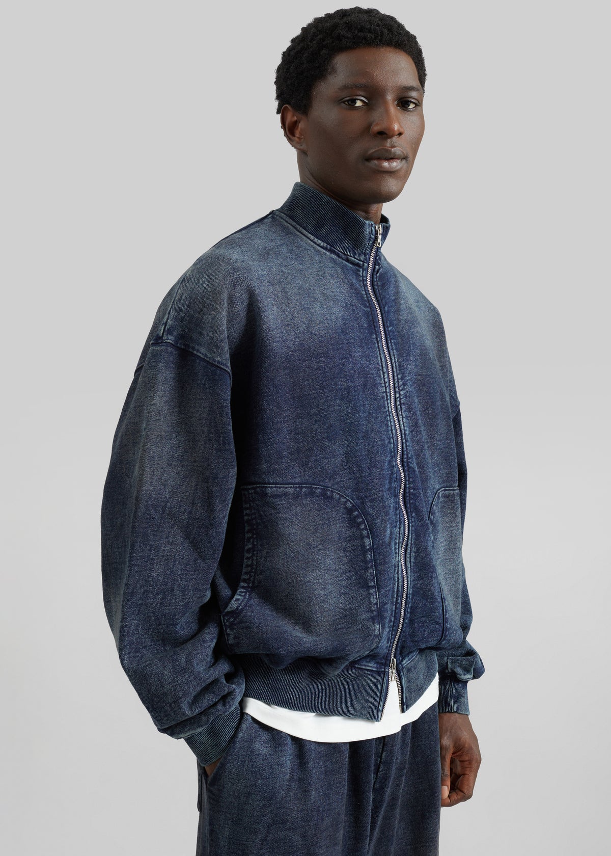 Stamford Zip-Up Jacket - Medium Wash - 4