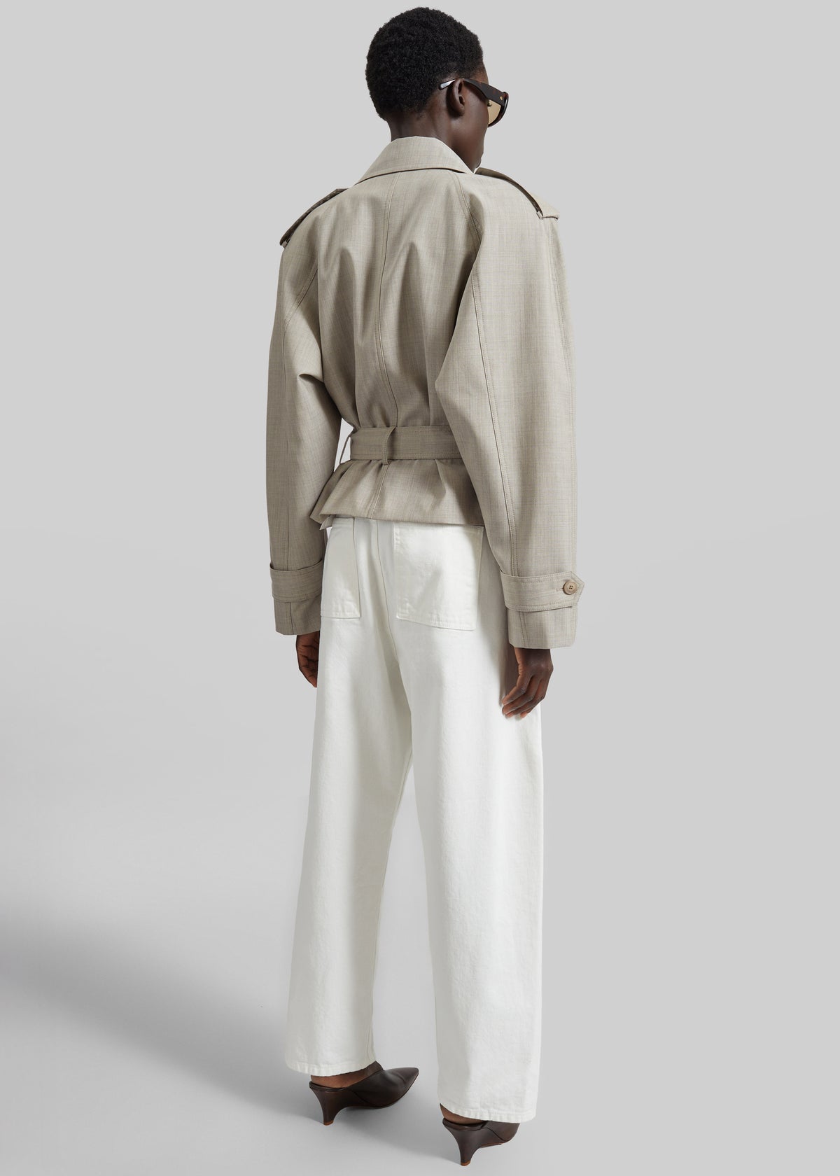 Stan Cropped Trench - Beige Melange - 10