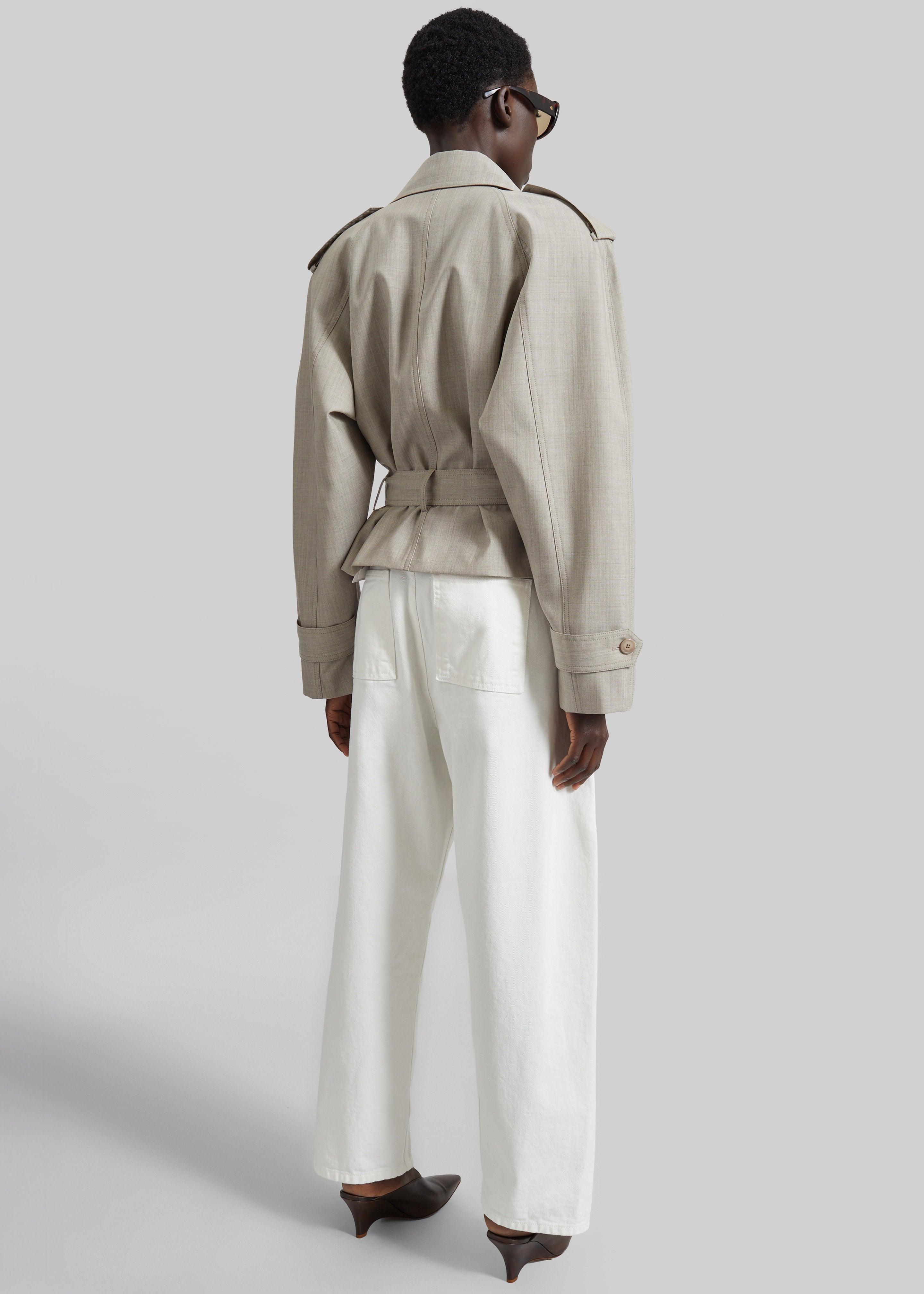 Stan Cropped Trench - Beige Melange - 10