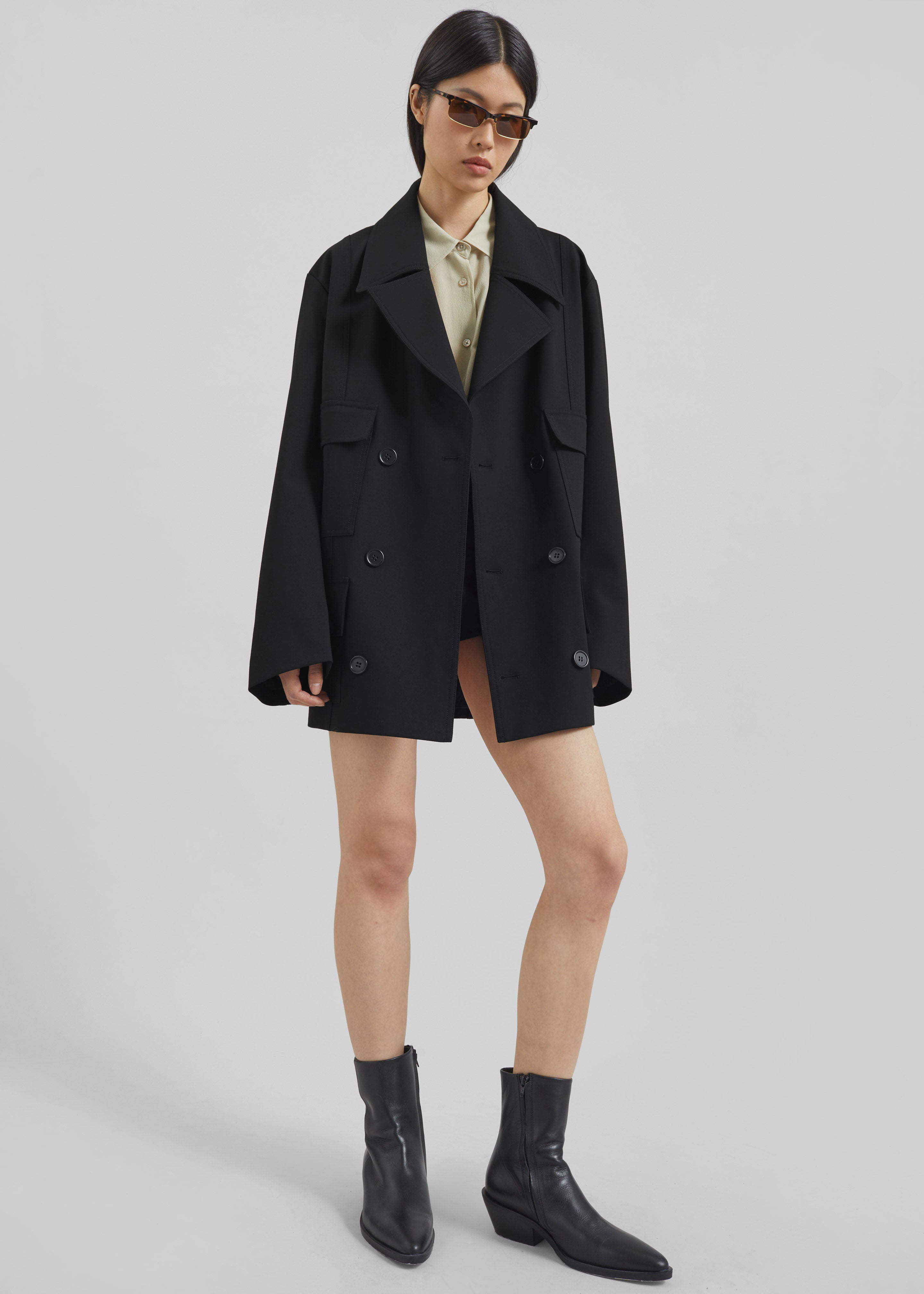 Stanton Trapeze Jacket - Black – The Frankie Shop
