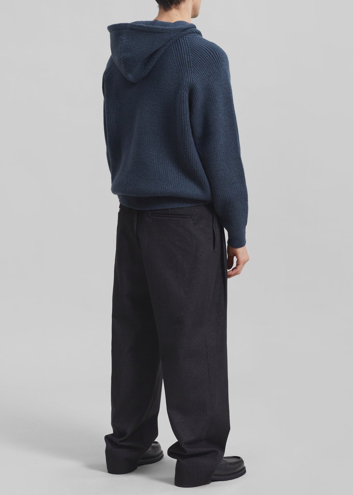 Stephen Pleated Denim Trousers - Black - 7