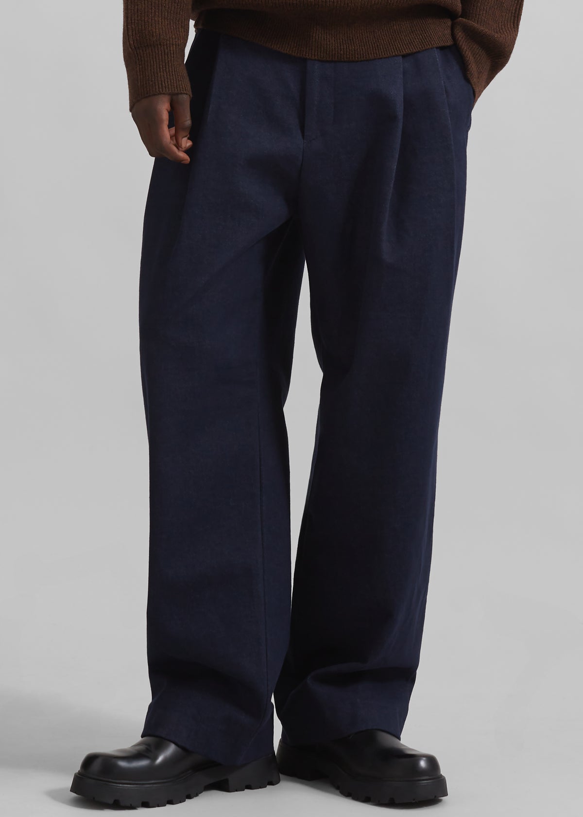 Stephen Pleated Denim Trousers Stephen Pleated Denim Trousers