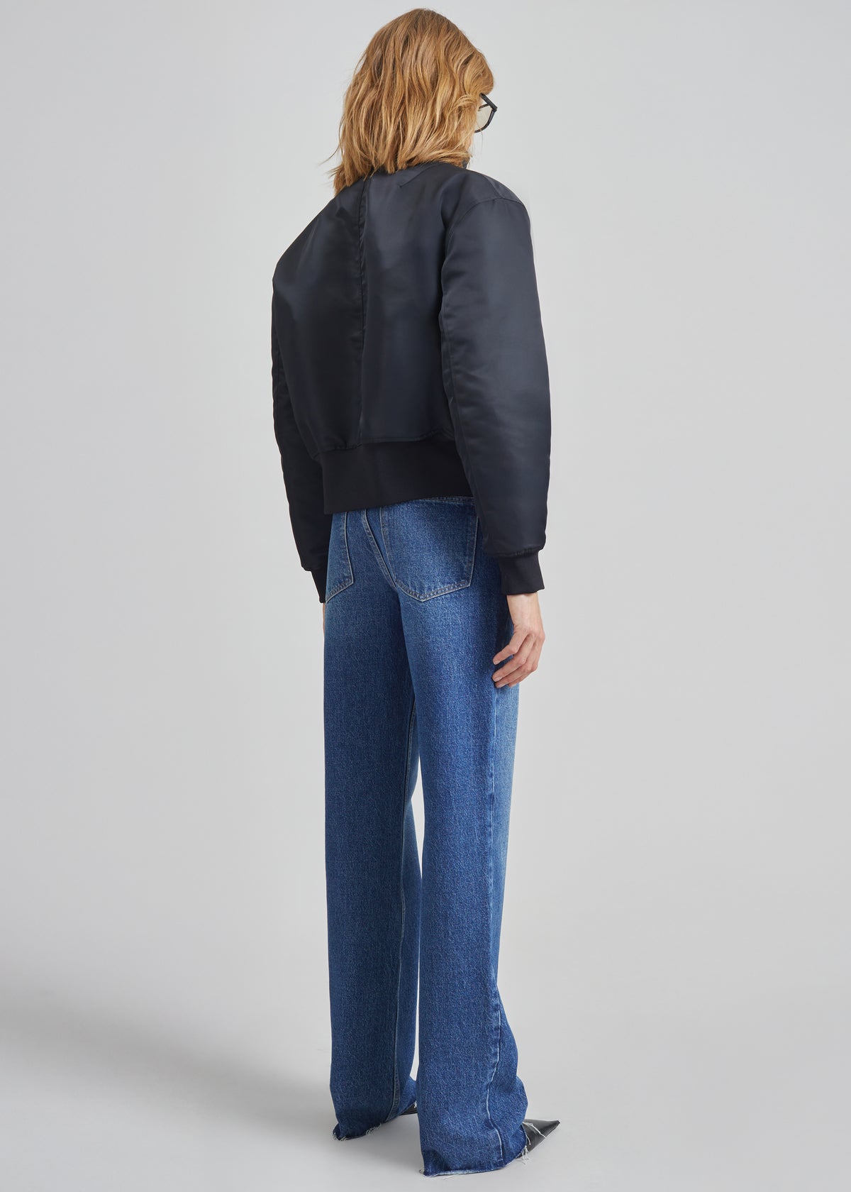 Storm Cropped Bomber Jacket - Black - 8