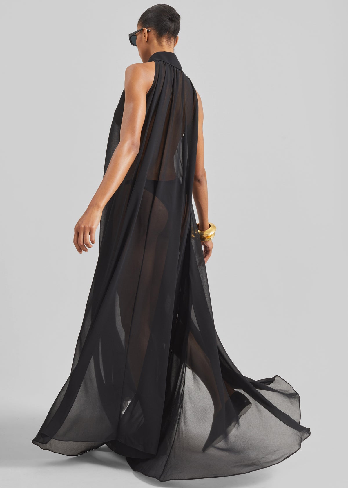 Sukie Sheer Halterneck Dress - Black The Frankie Shop Sukie Sheer Halterneck Dress - Black The Frankie Shop