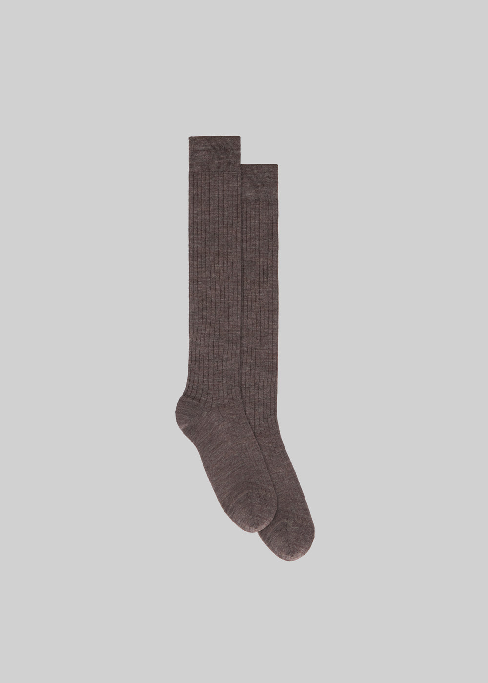 Sulza Thin Ribbed Socks - Taupe