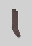 Sulza Thin Ribbed Socks - Taupe