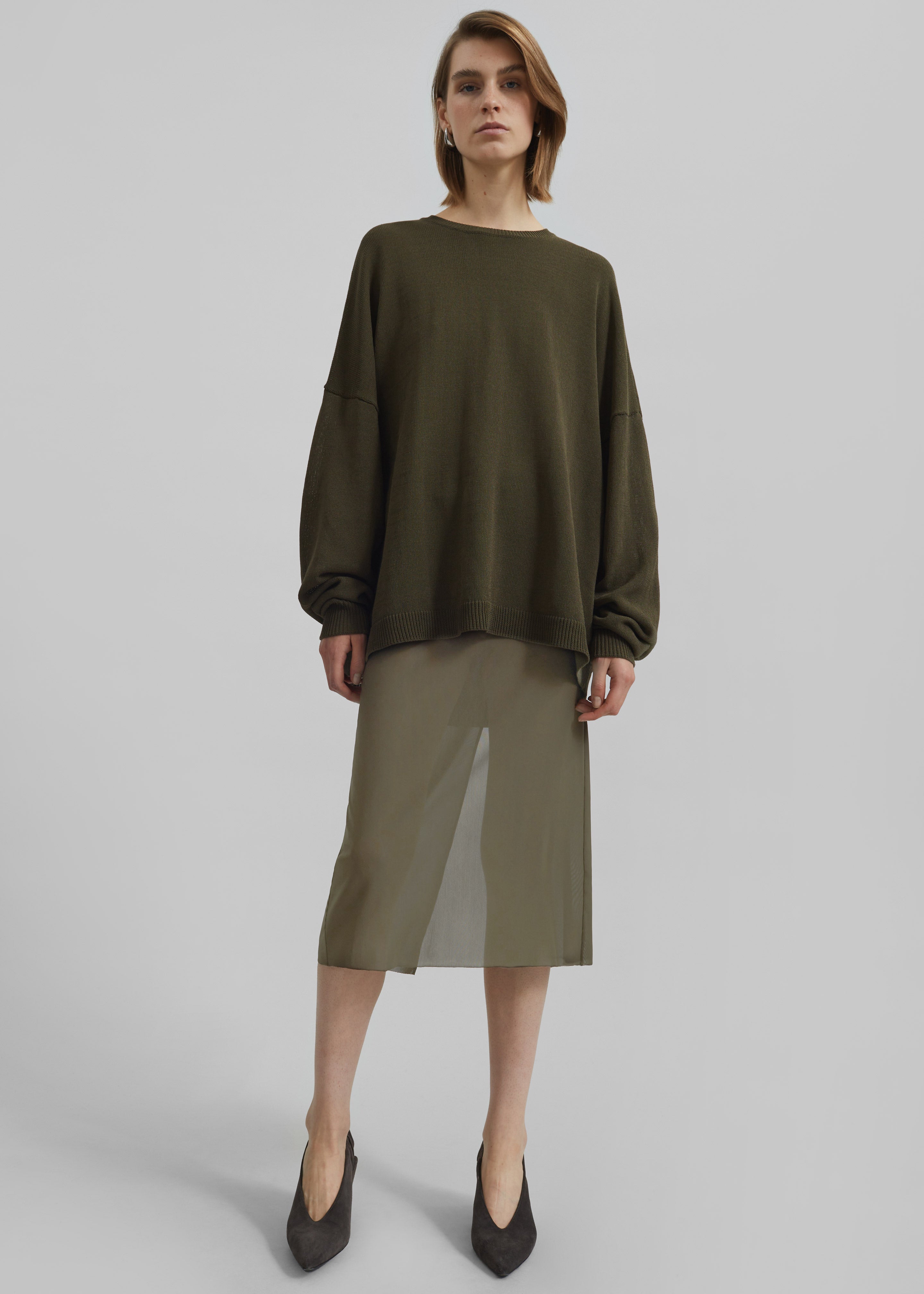 Suva Sheer Skirt - Khaki - 8