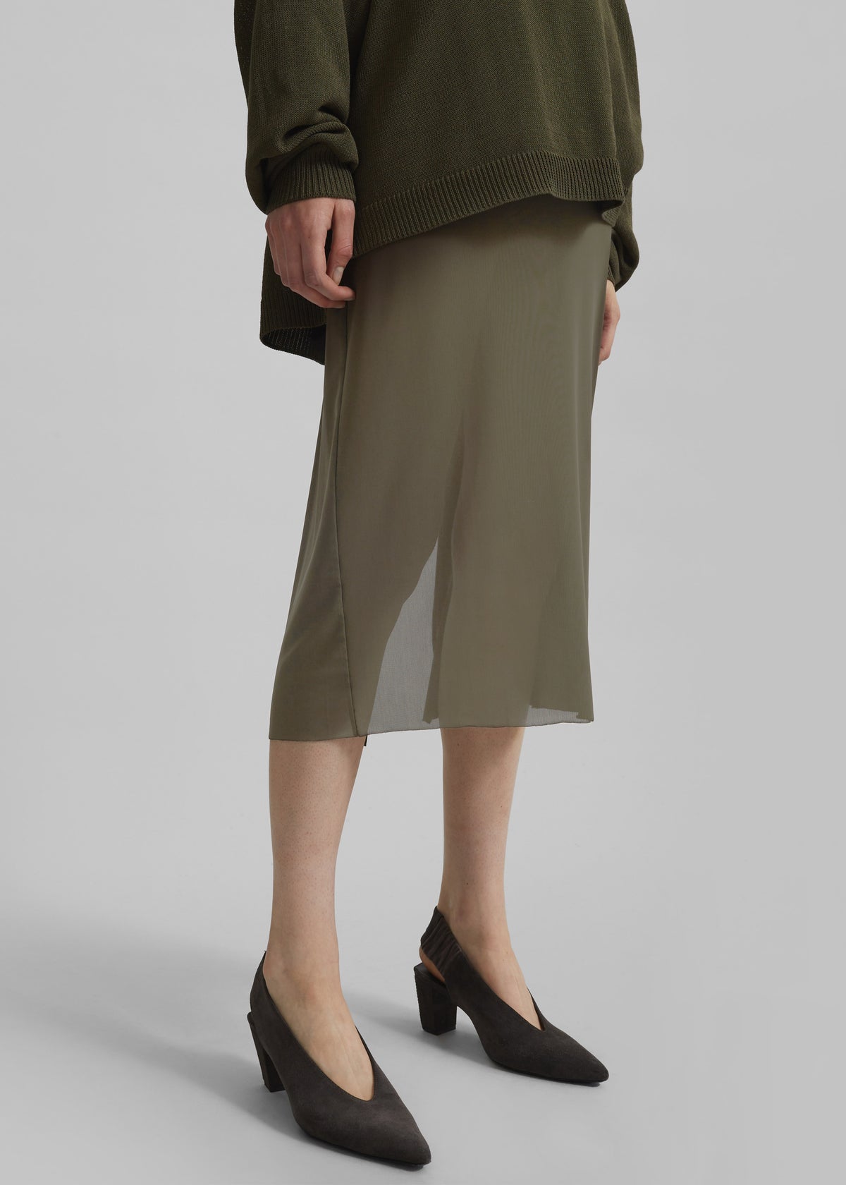 Suva Sheer Skirt - Khaki - 7