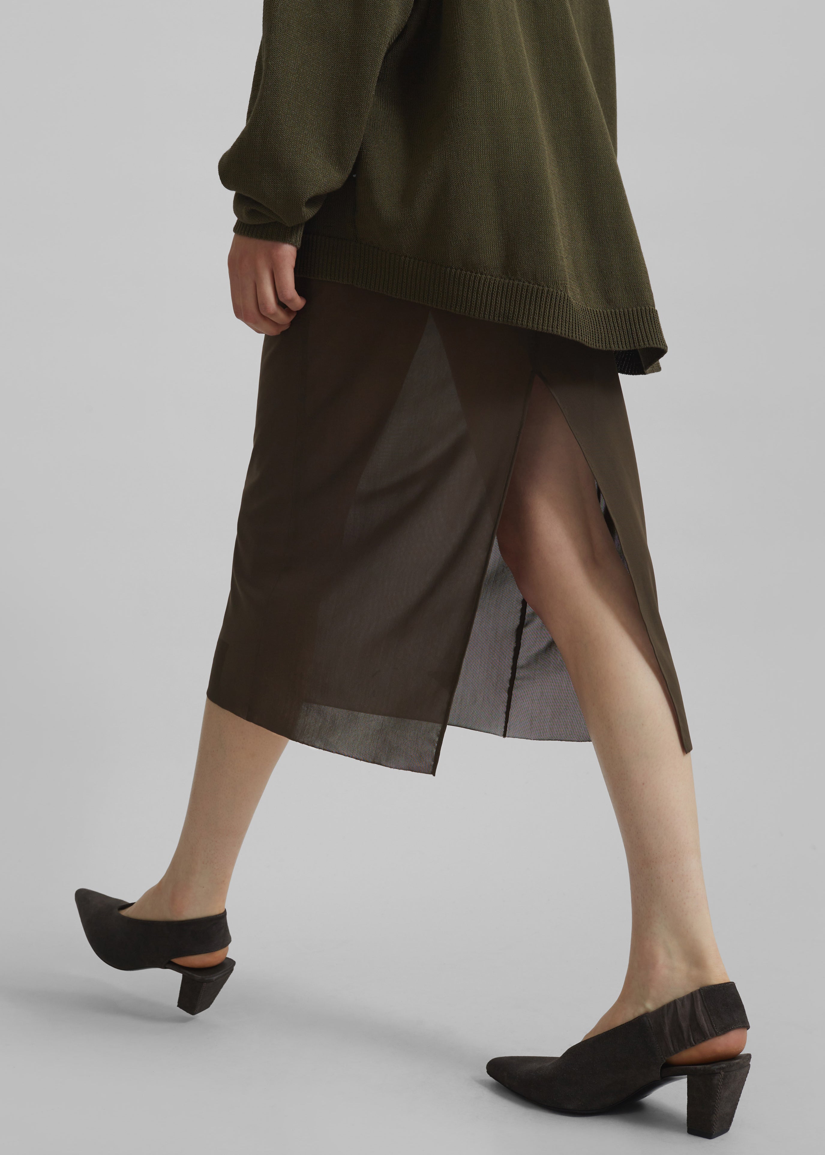 Suva Sheer Skirt - Khaki - 4