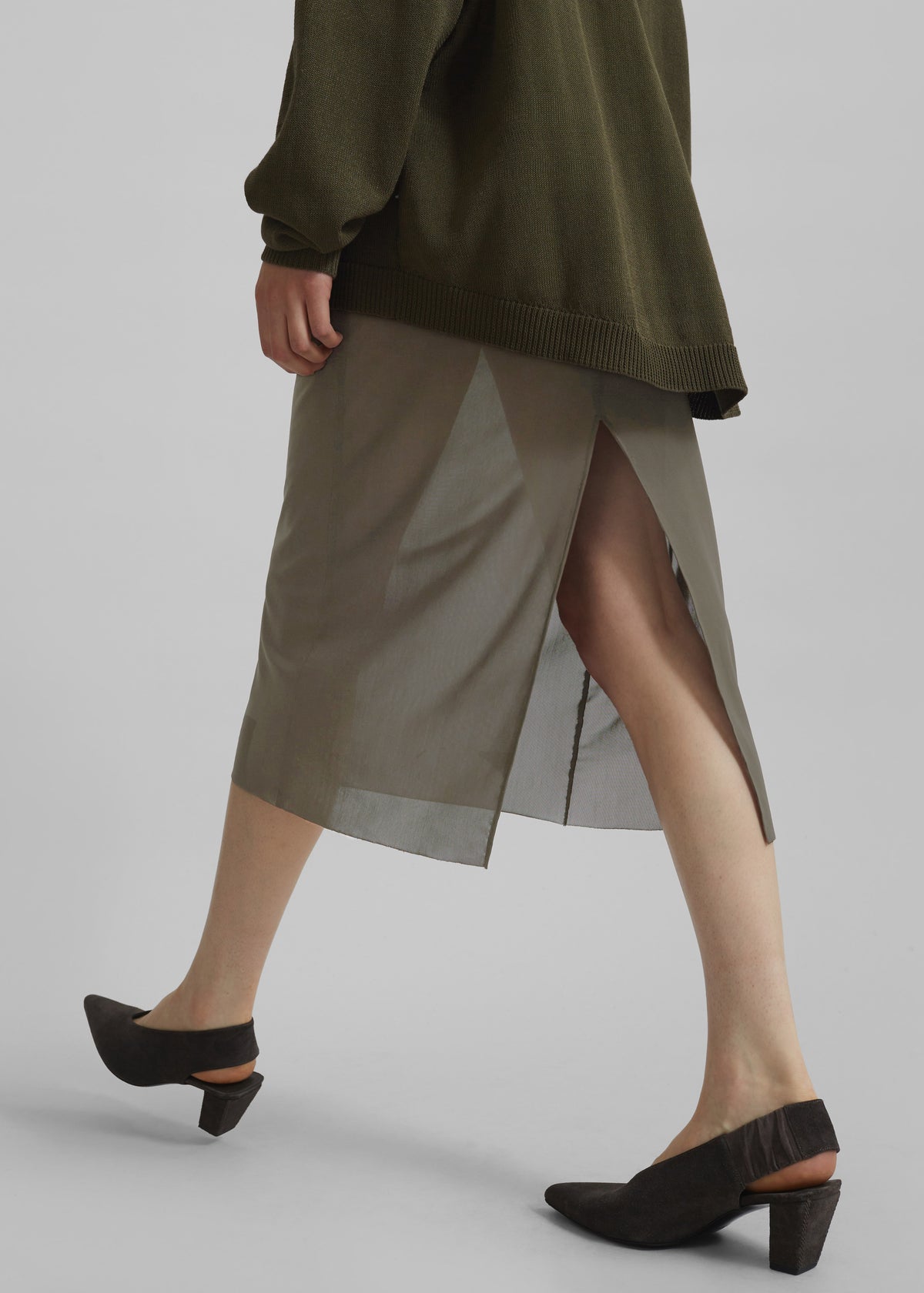 Suva Sheer Skirt - Khaki - 4